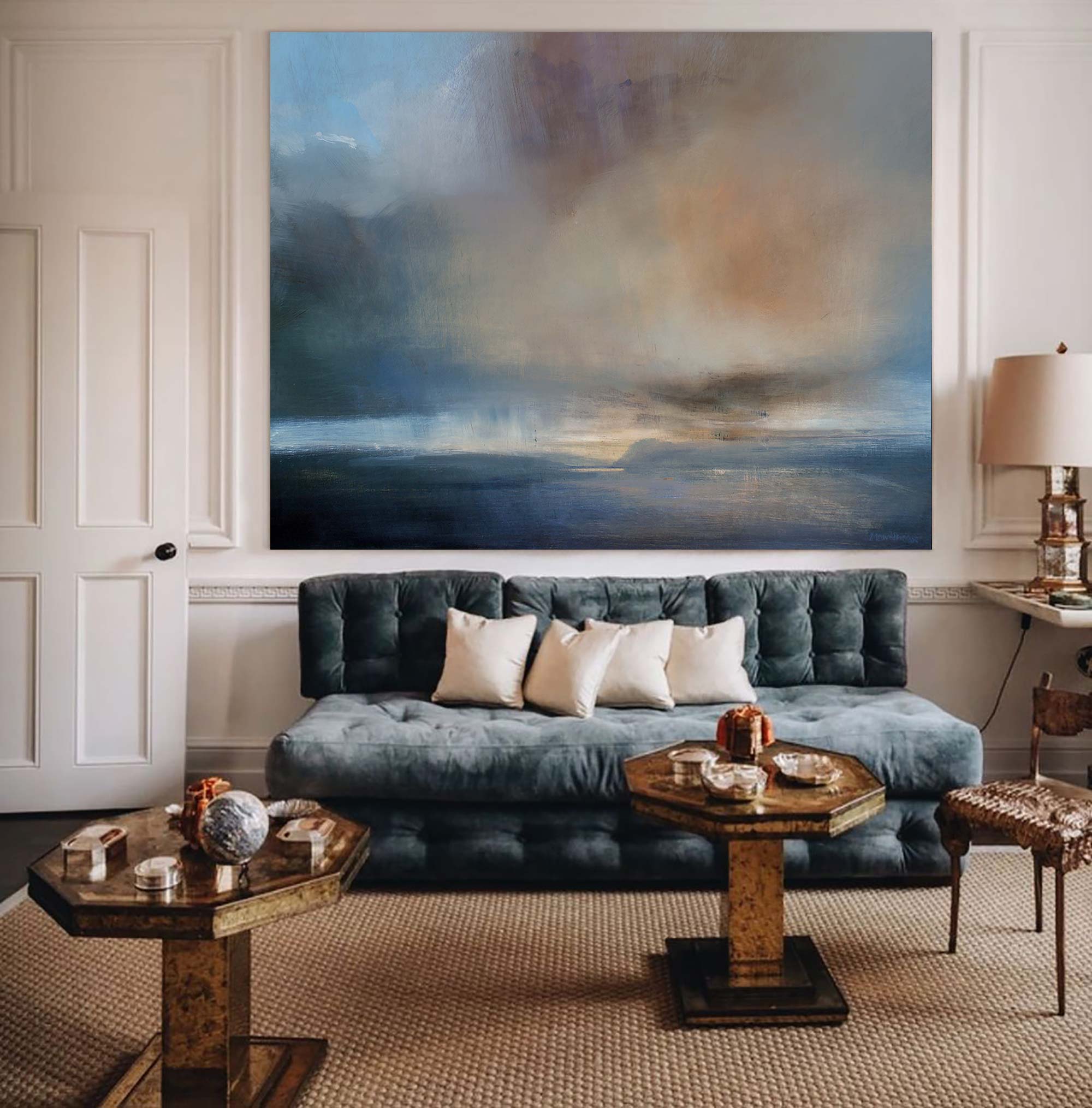 Abstract Sea Canvas Painting ABSH27 - Neutralighting