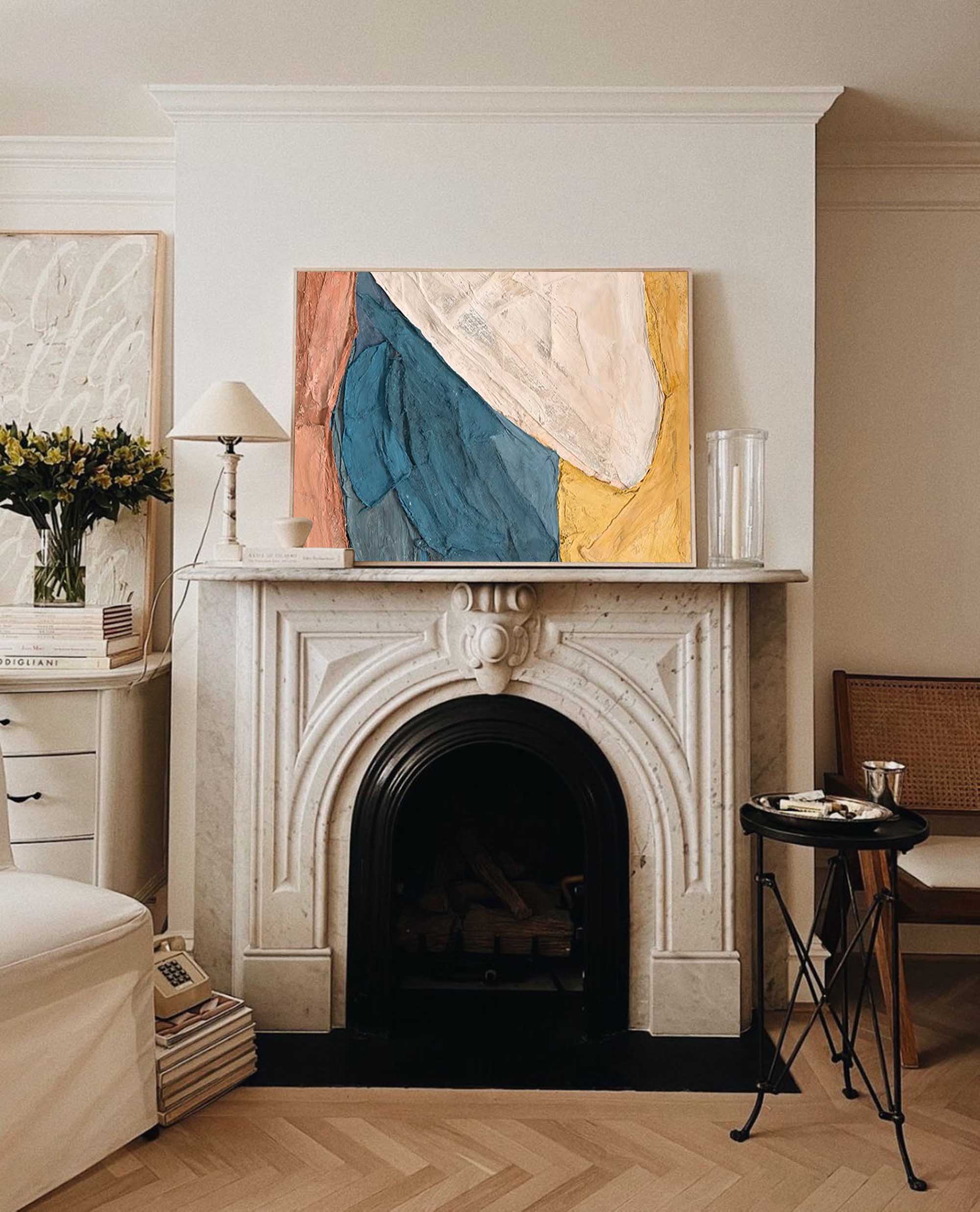 Modern Color Block Abstract Canvas Wall Art