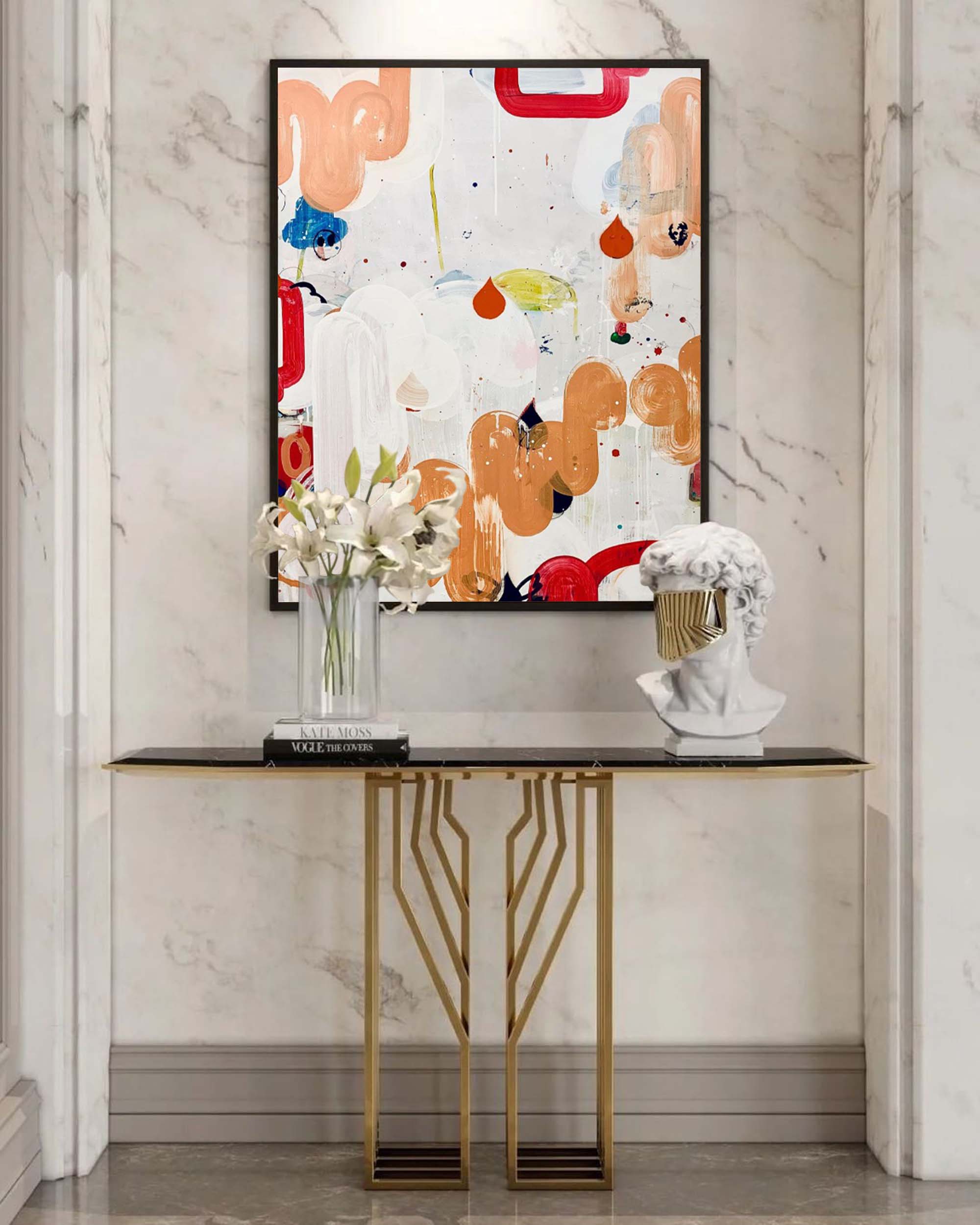 Wall Art Abstract Playful Kidult Floral Decor