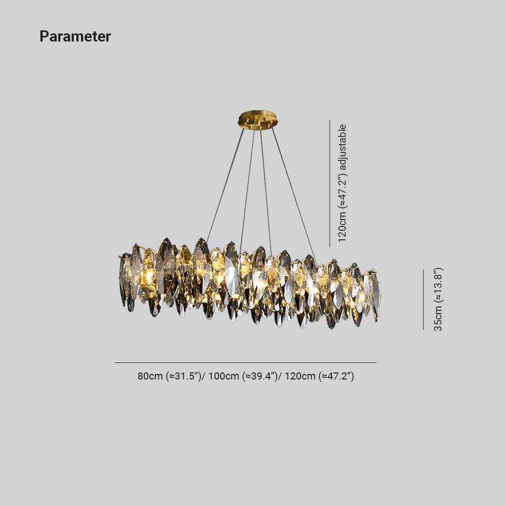 Kristy Modern Annular Metal Crystal Pendant Light,Gold - Neutralighting