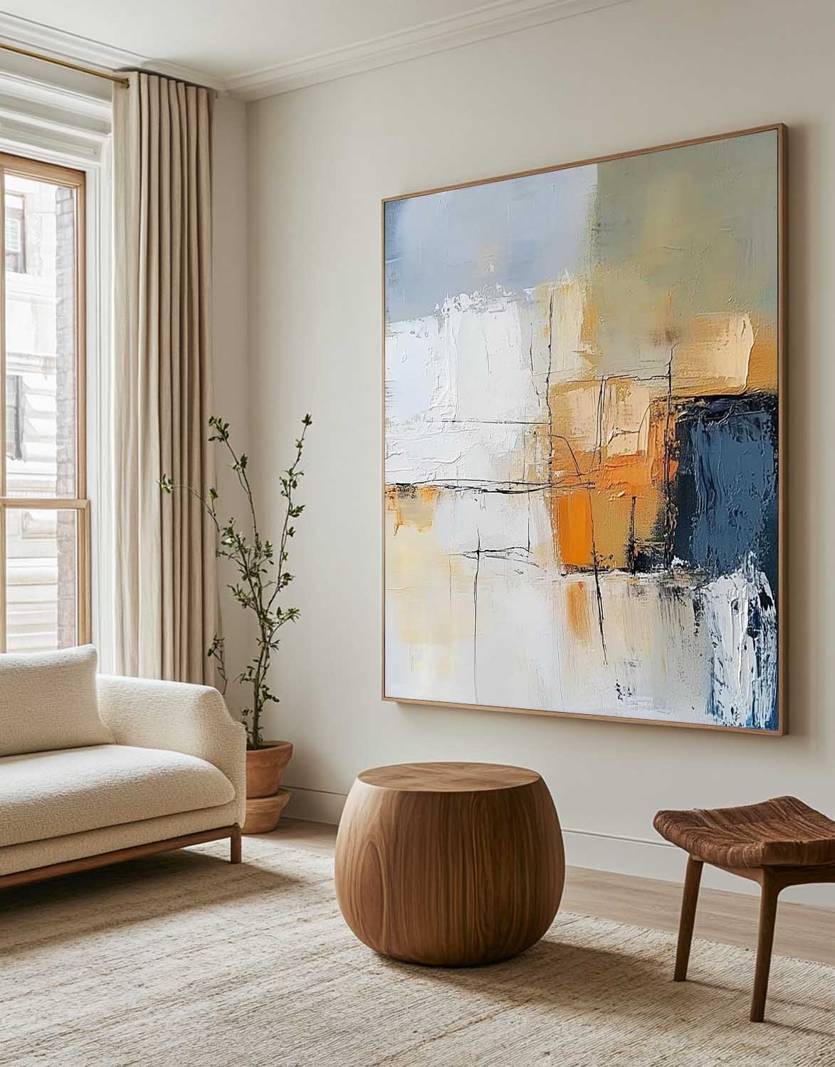 Wall Art Abstract Retro Contemporary Serene