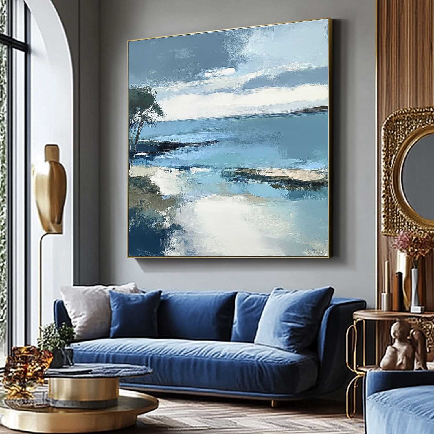 Wall Art Landscape Misty Tranquil Painterly