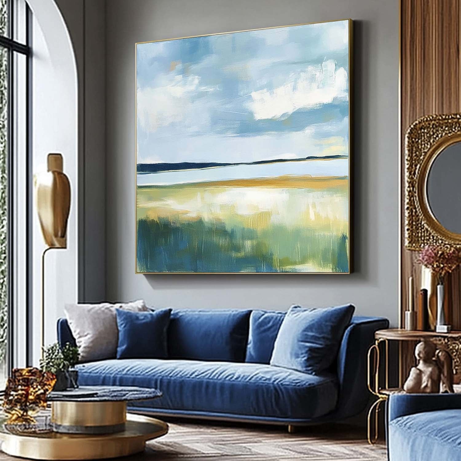 Wall Art Landscape Flowing Dynamic Brushstroke