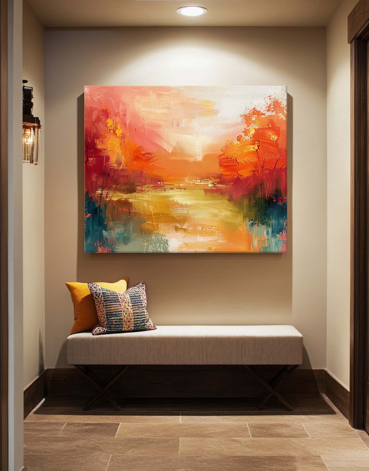 Wall Art Warm Autumn Abstract Landscape