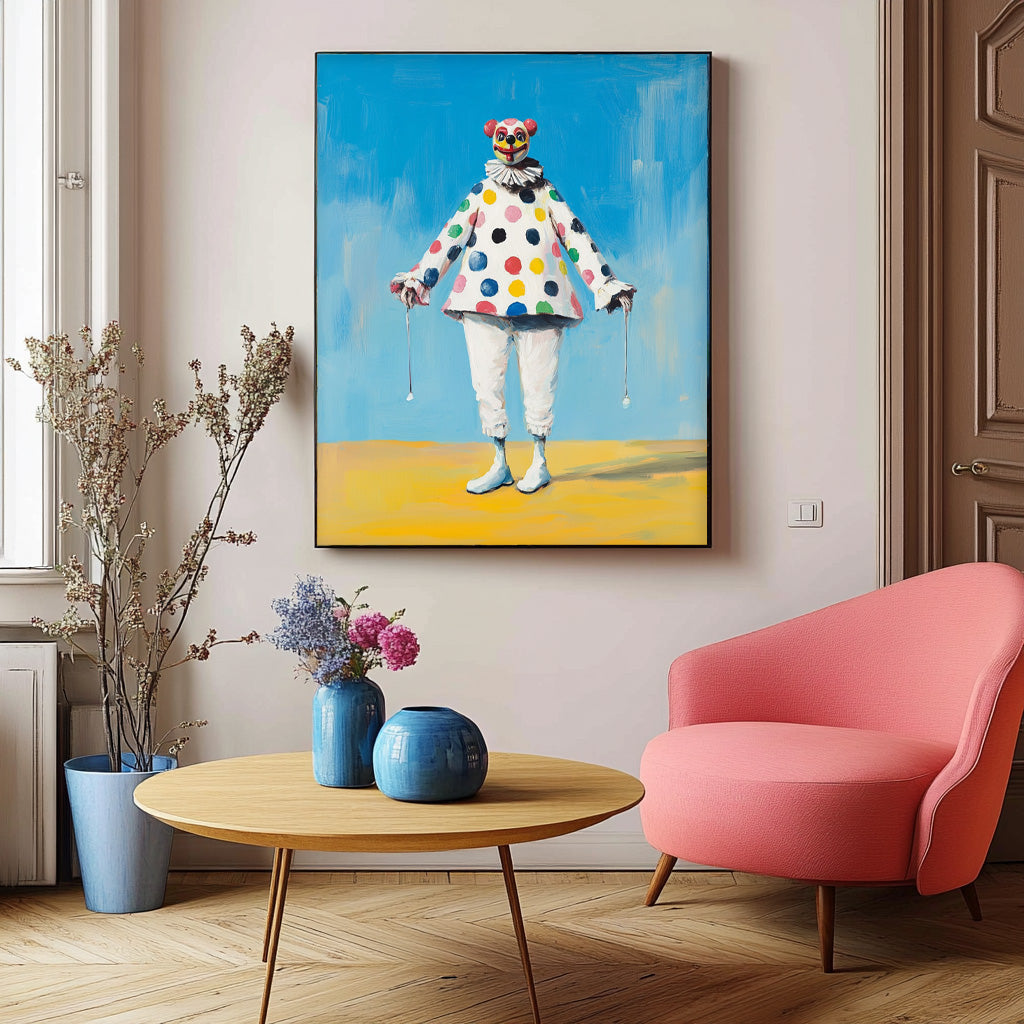 Wall Art People Dopamine Impasto Clown Abstract
