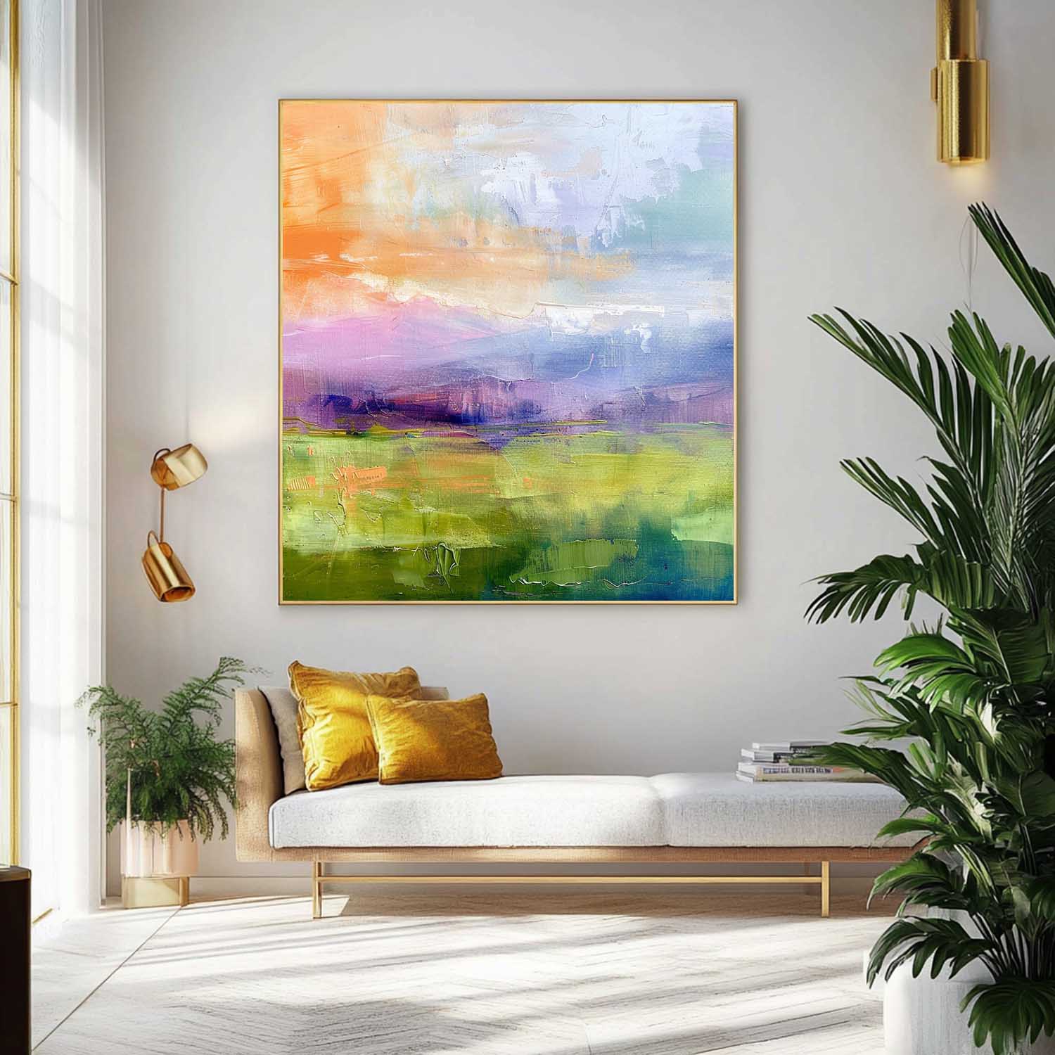 Wall Art Abstract Abstract Lake Mountain Morandi
