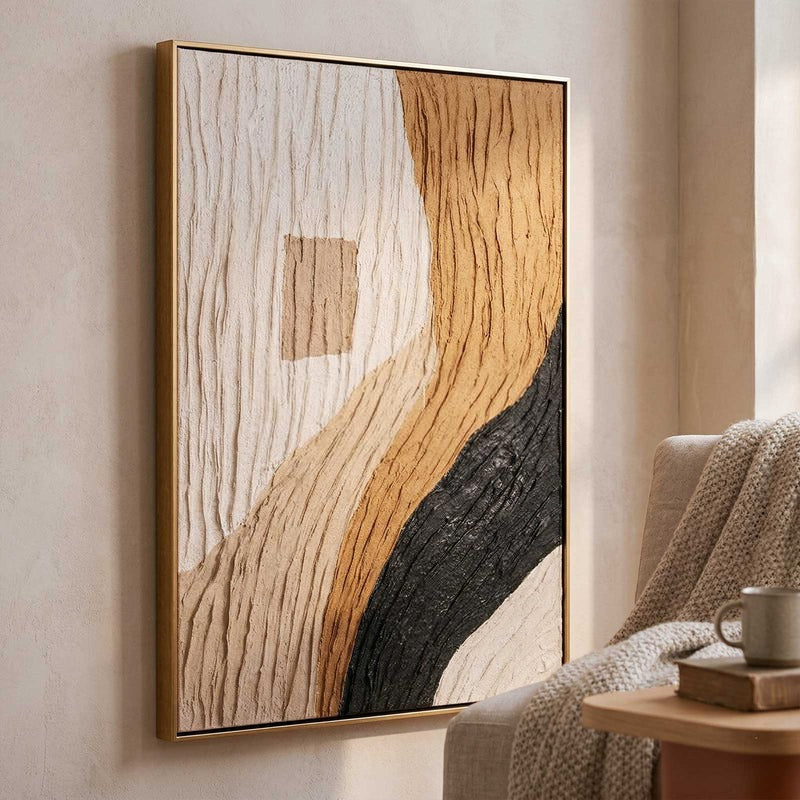 Neutral Tone Textured Abstract Wall Art