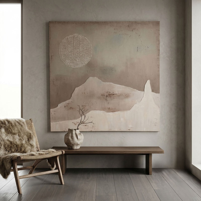 Wall Art Abstract Mountain Painting
