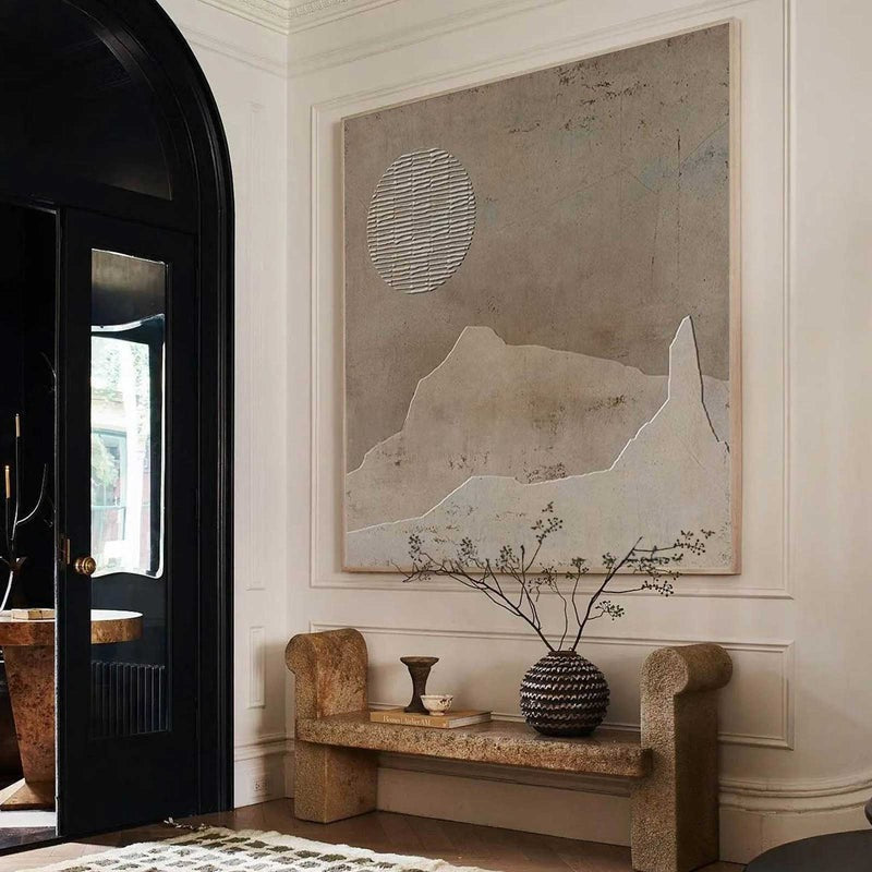 Wall Art Abstract Mountain Painting