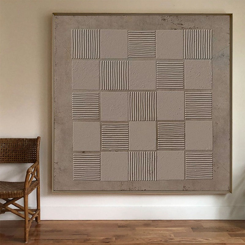 Wall Art Minimalist Grid Stripes Abstract