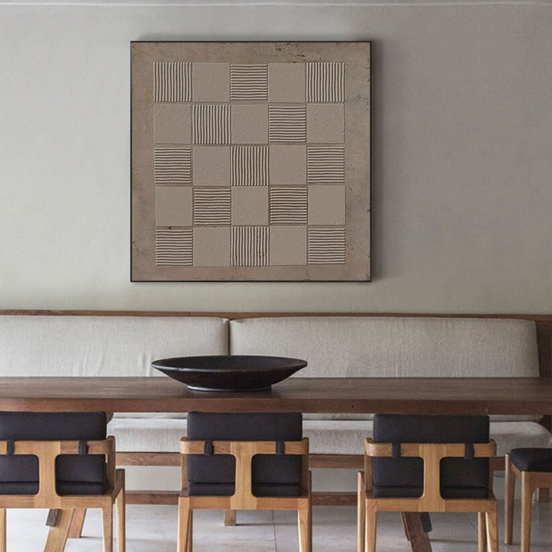 Wall Art Minimalist Grid Stripes Abstract
