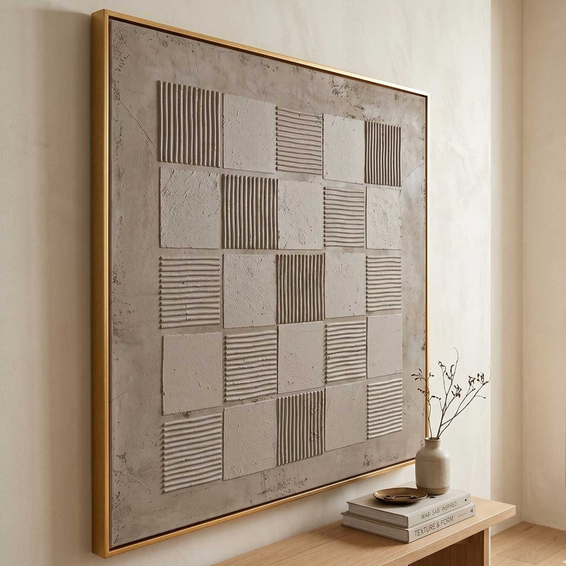 Wall Art Minimalist Grid Stripes Abstract