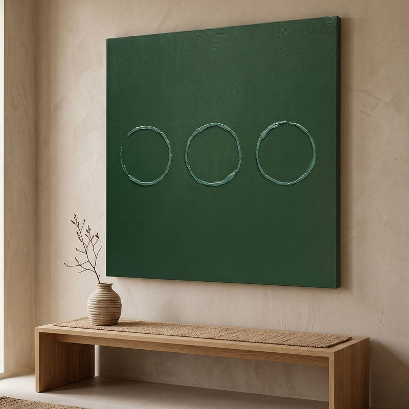 Wall Art Minimalist Circle Relief Painting