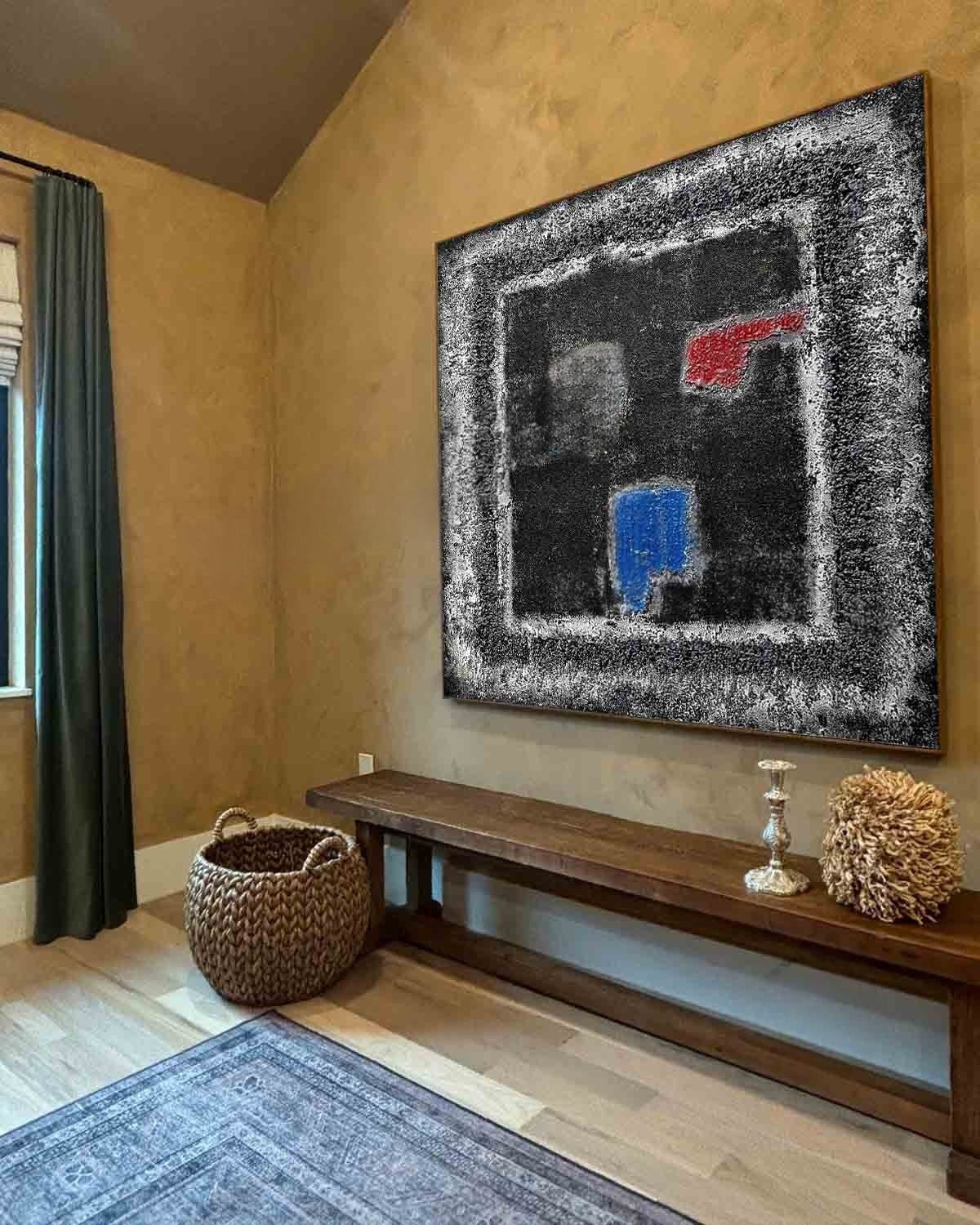 Wall Art Dark Abstract Wabi-Sabi Canvas