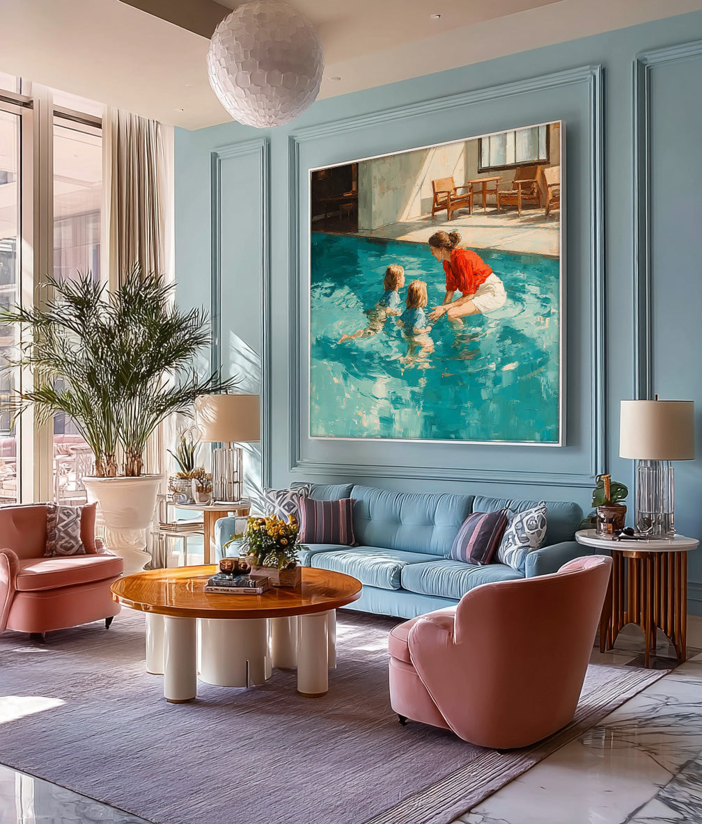 Wall Art People Whimsical Joyful Summer Decor
