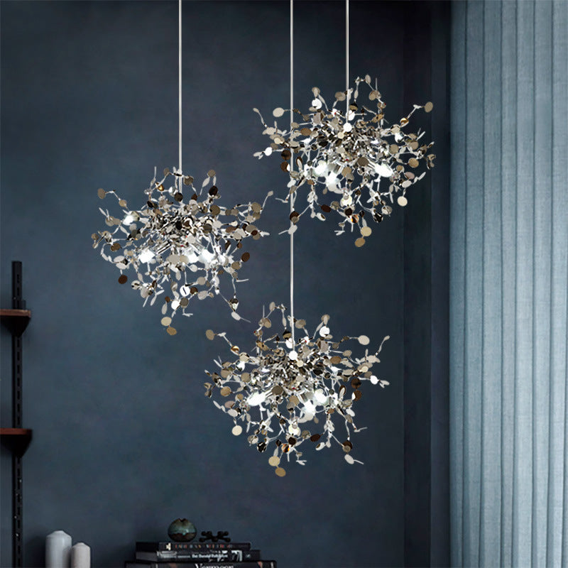 Olivia Artsy Classy Cluster Fireworks Pendant Light, Stainless steel - Neutralighting