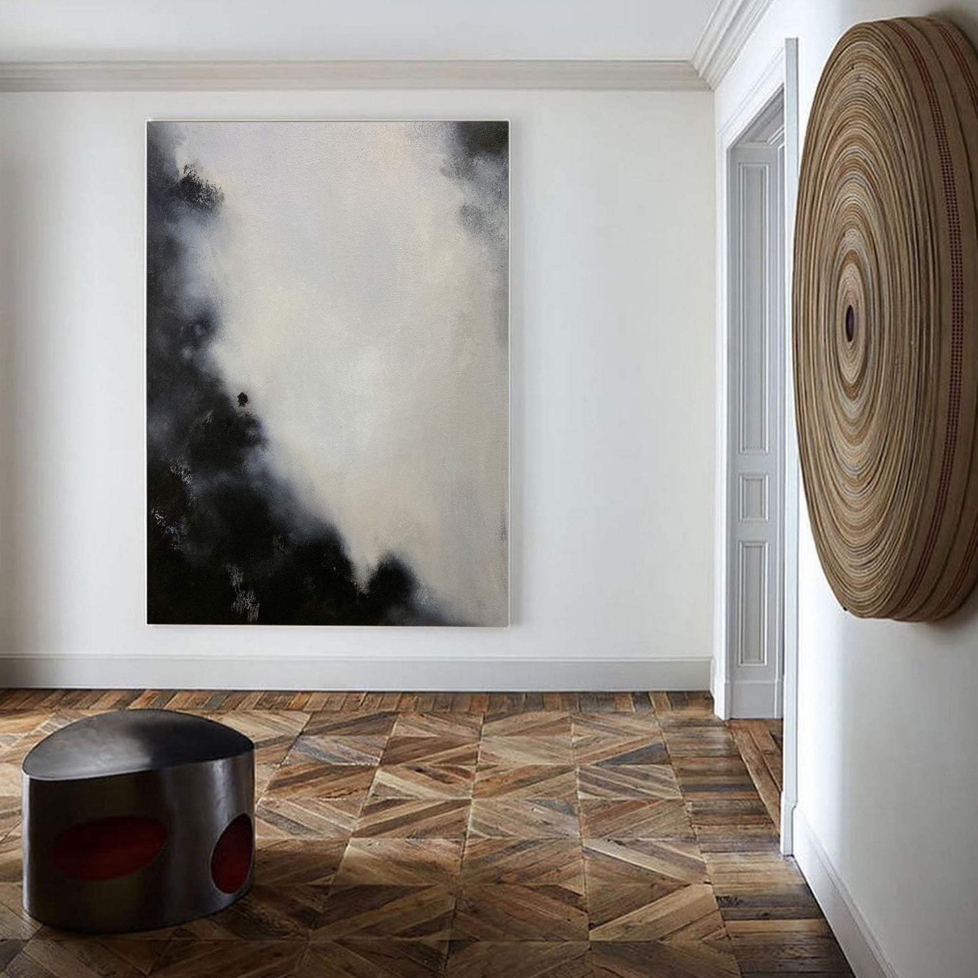 Black Abstract Painting ABAV271 - Neutralighting