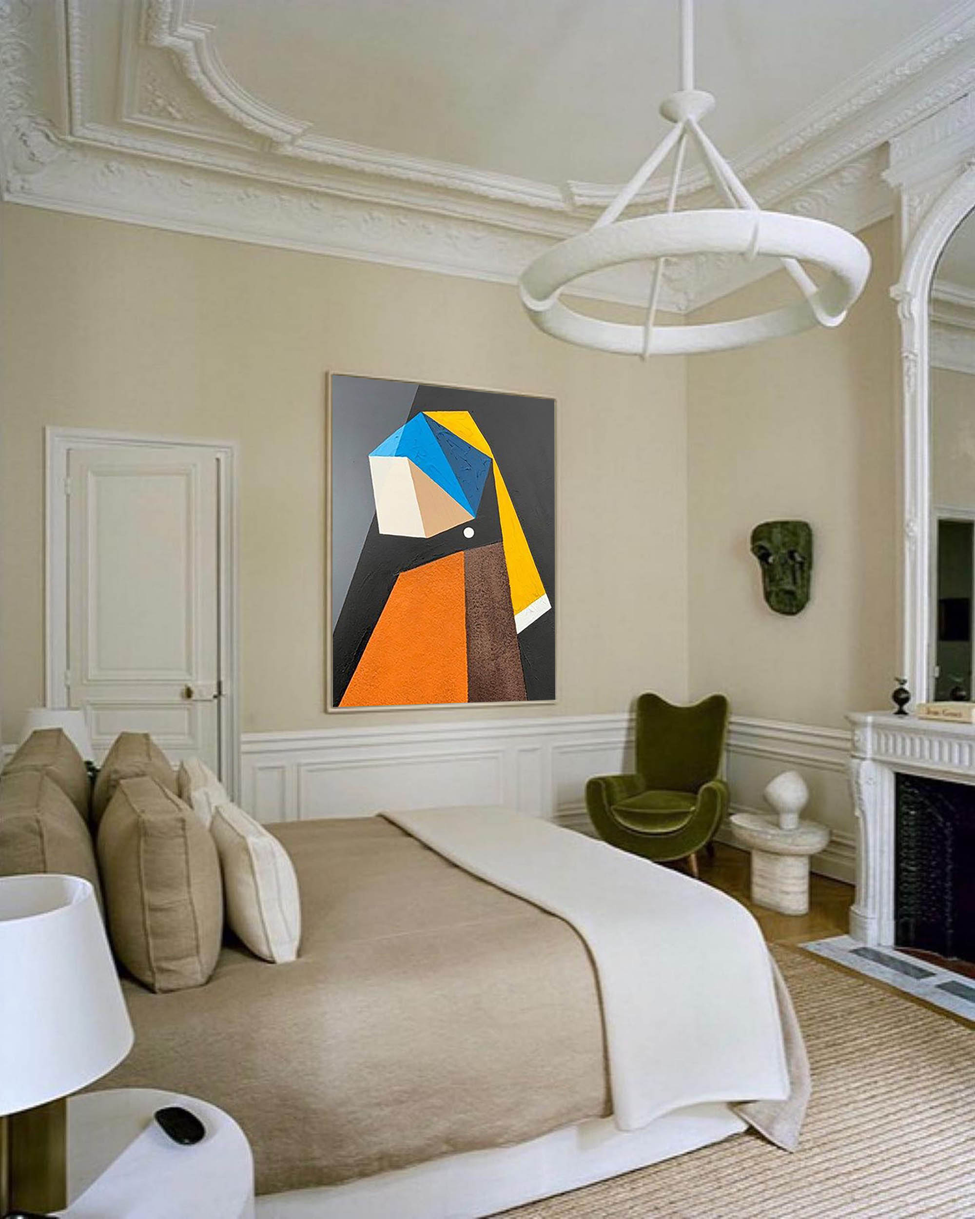 Wall Art Minimalist Cubist Geometric Abstract