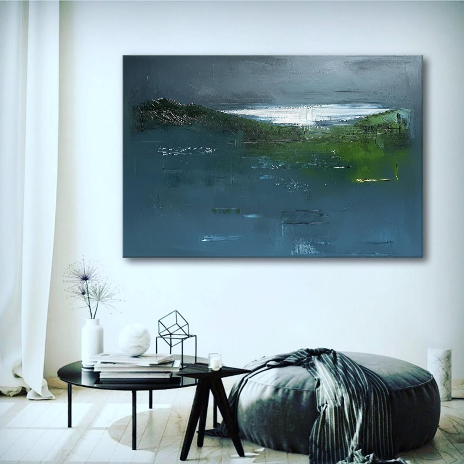 Wall Art Serene Textured Misty Green