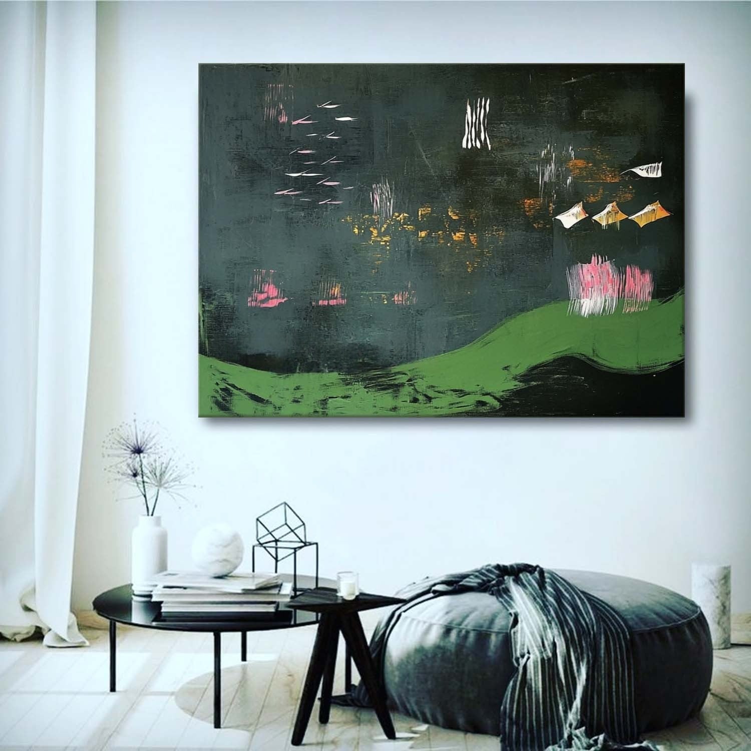 Wall Art Rectangle Abstract Modern Art Luxury