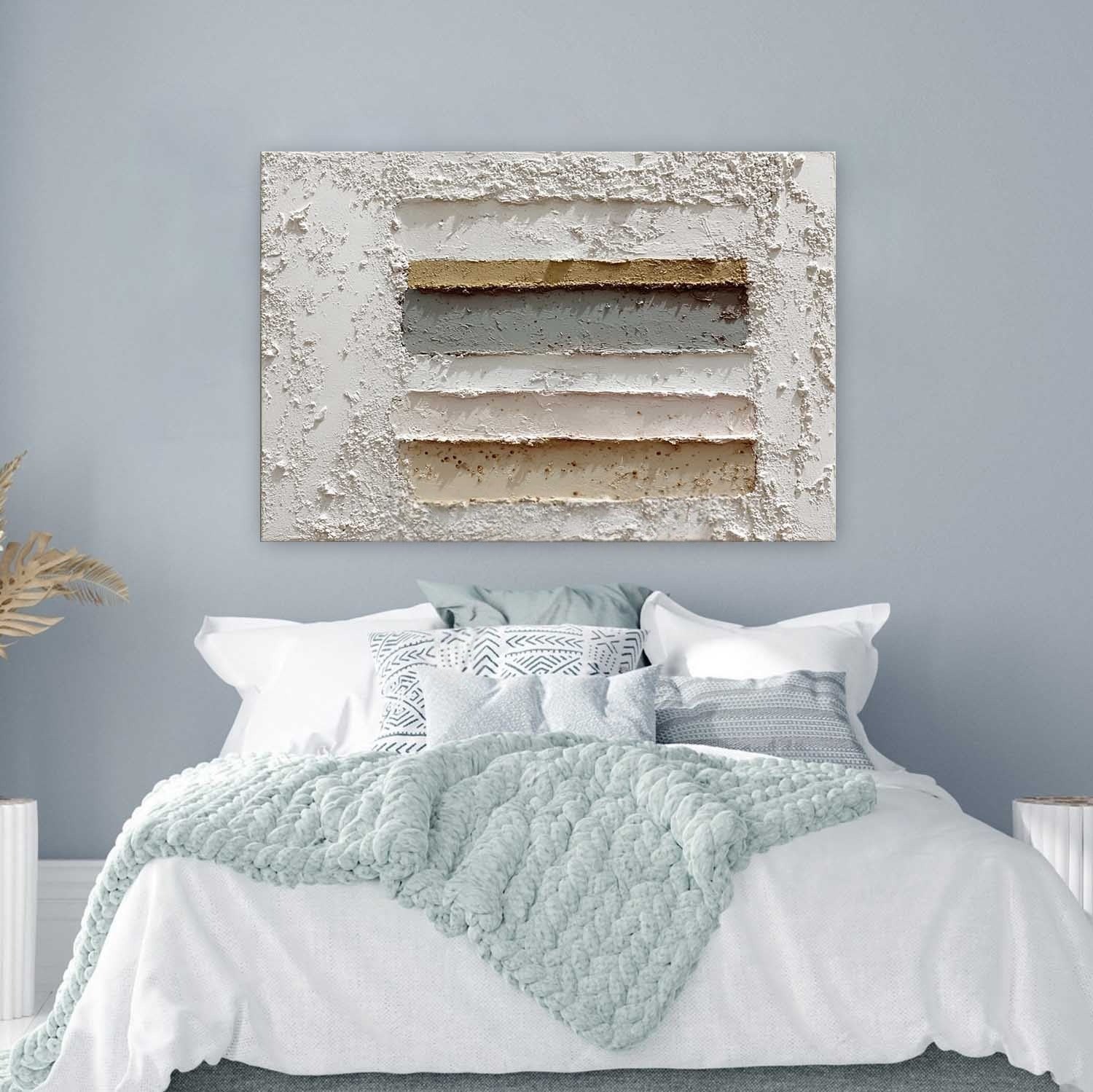 Wabi-Sabi Layered Horizontal Painting