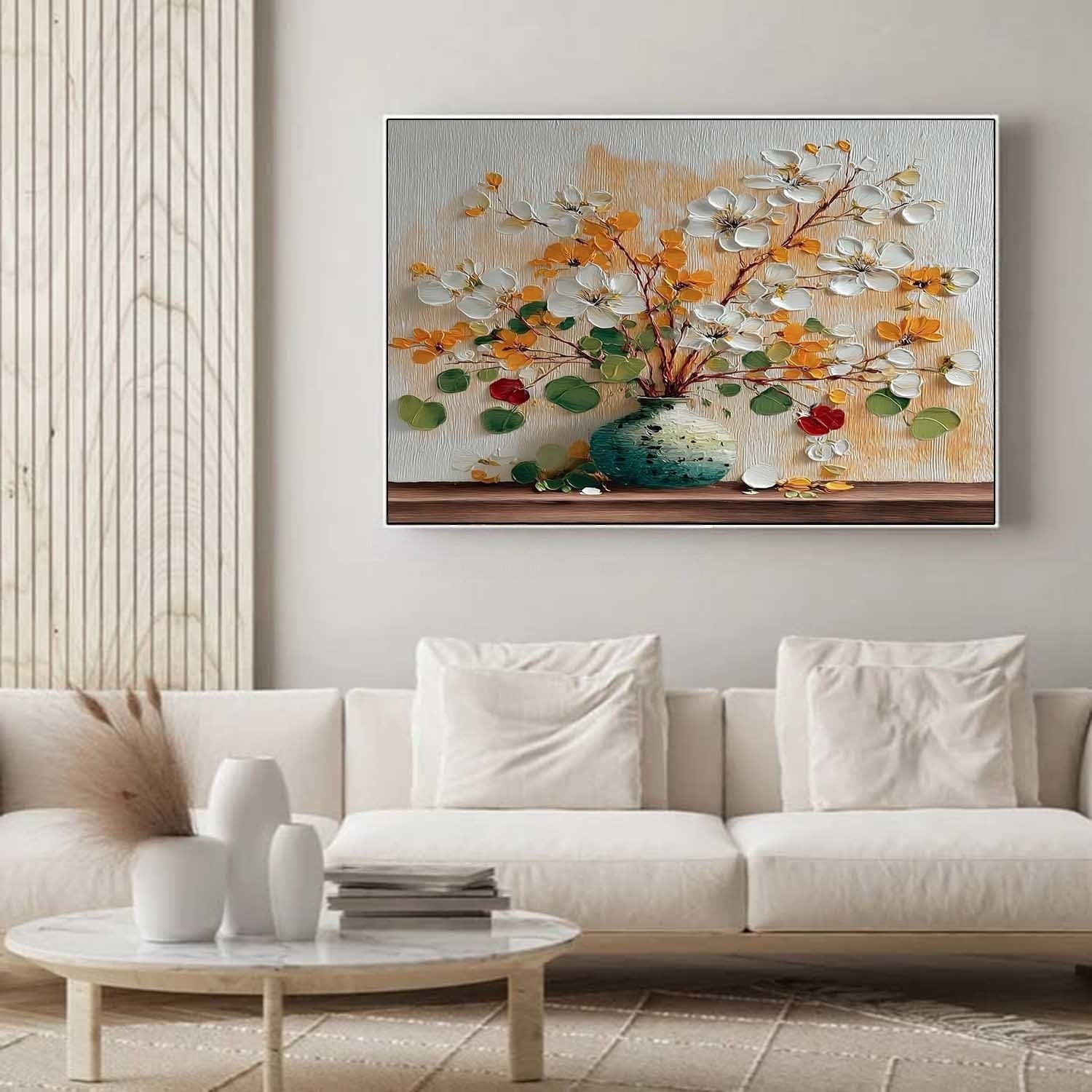 Autumn Floral Bouquet Impasto Painting