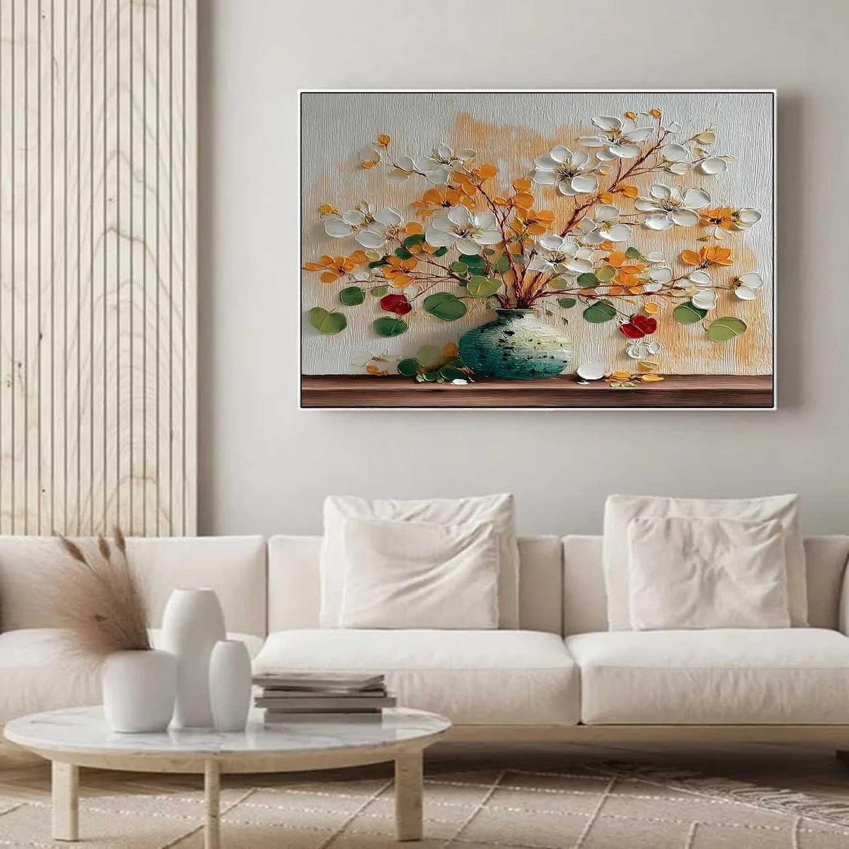 Autumn Floral Bouquet Impasto Painting