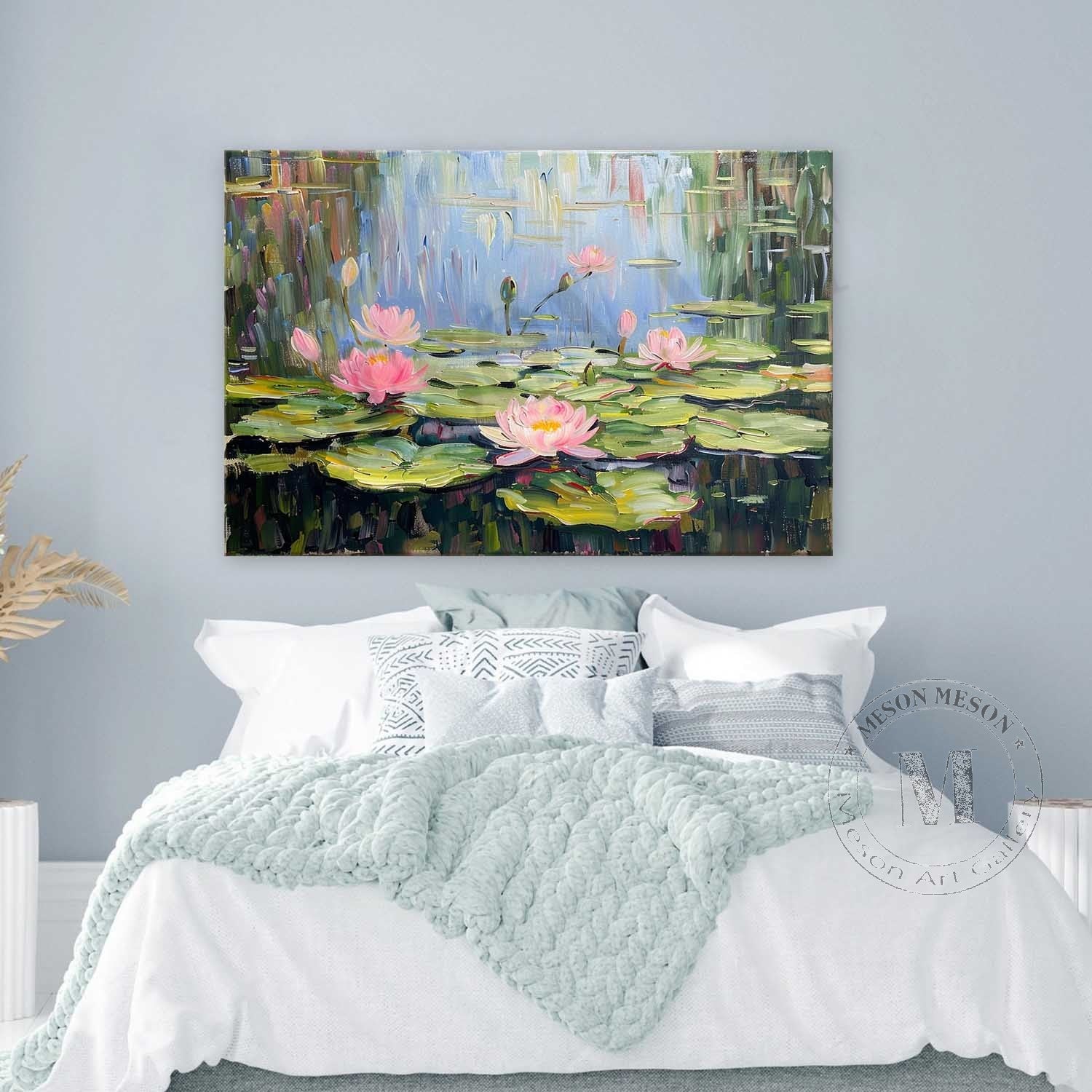 Wall Art Landscape Gradient Floral Lotus Serene
