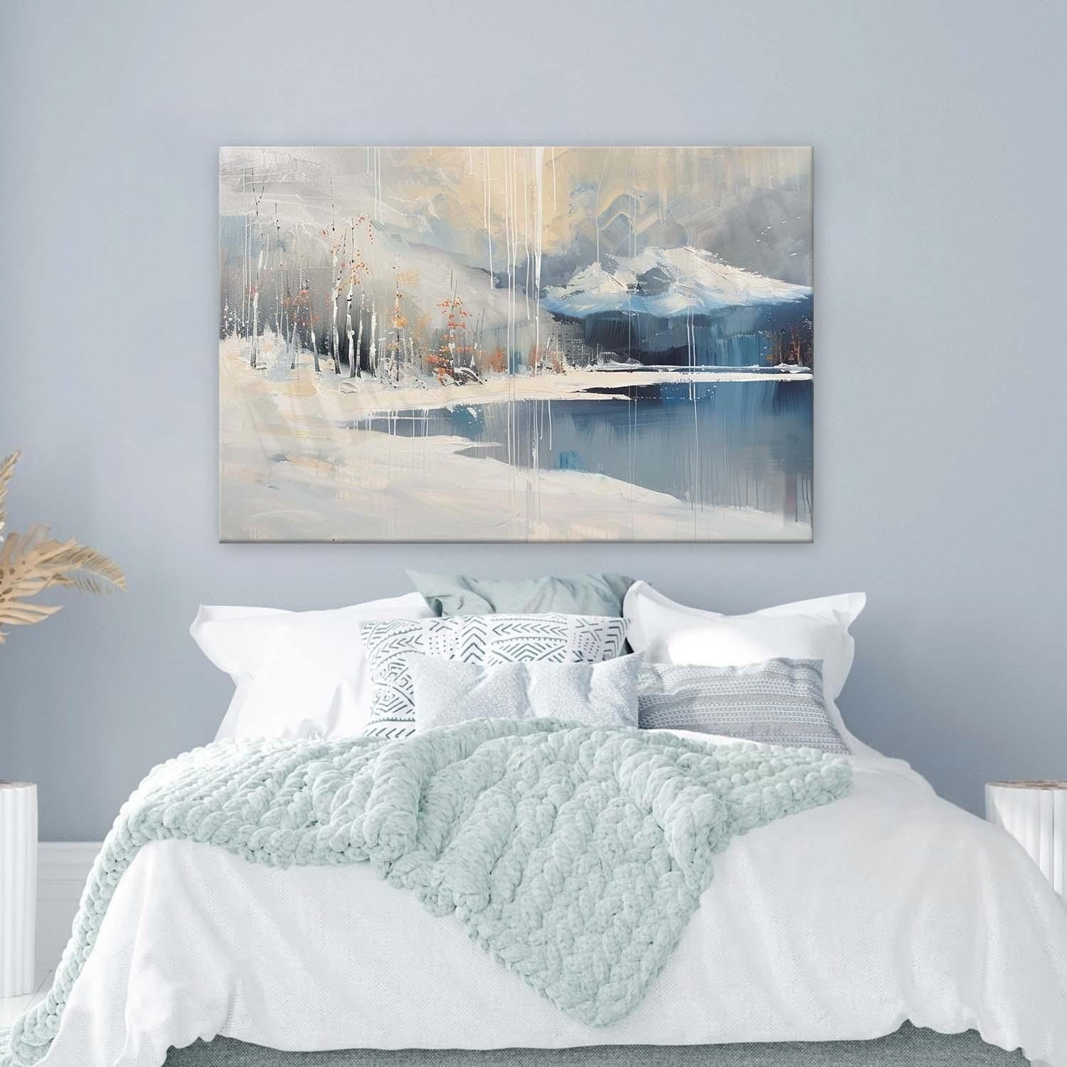Wall Art Horizontal Winter Mountain Lake