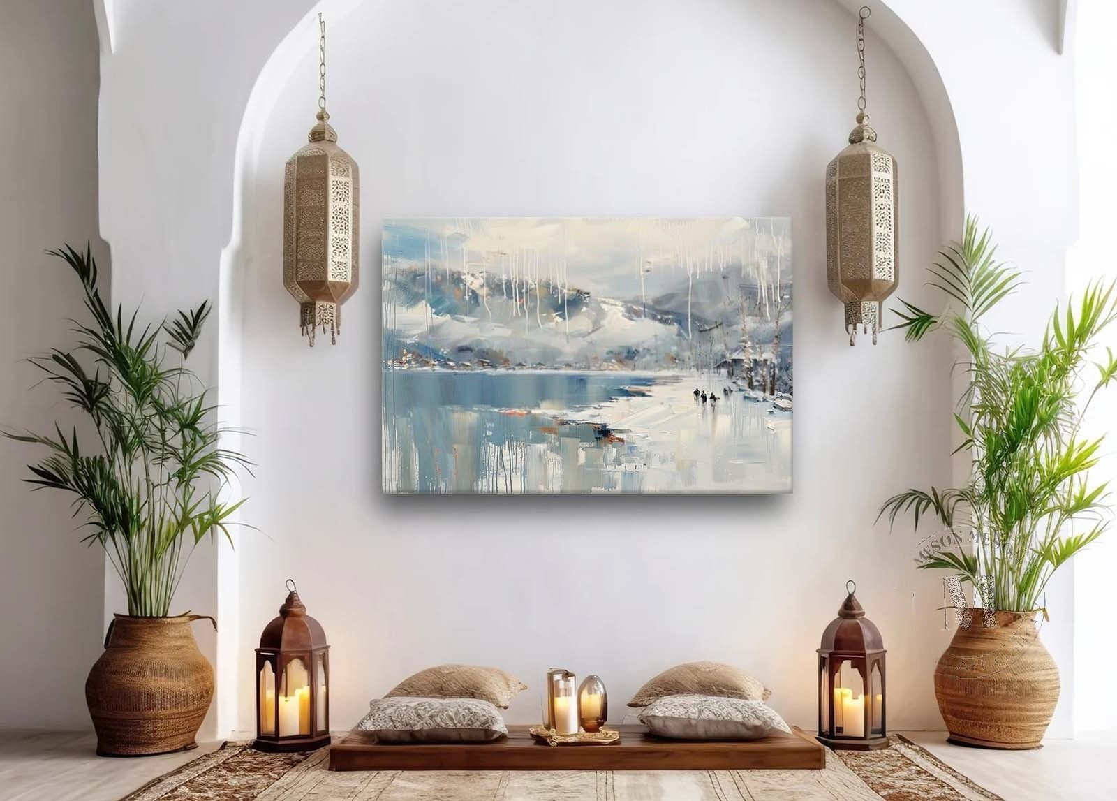 Wall Art Horizontal Winter Lakeside