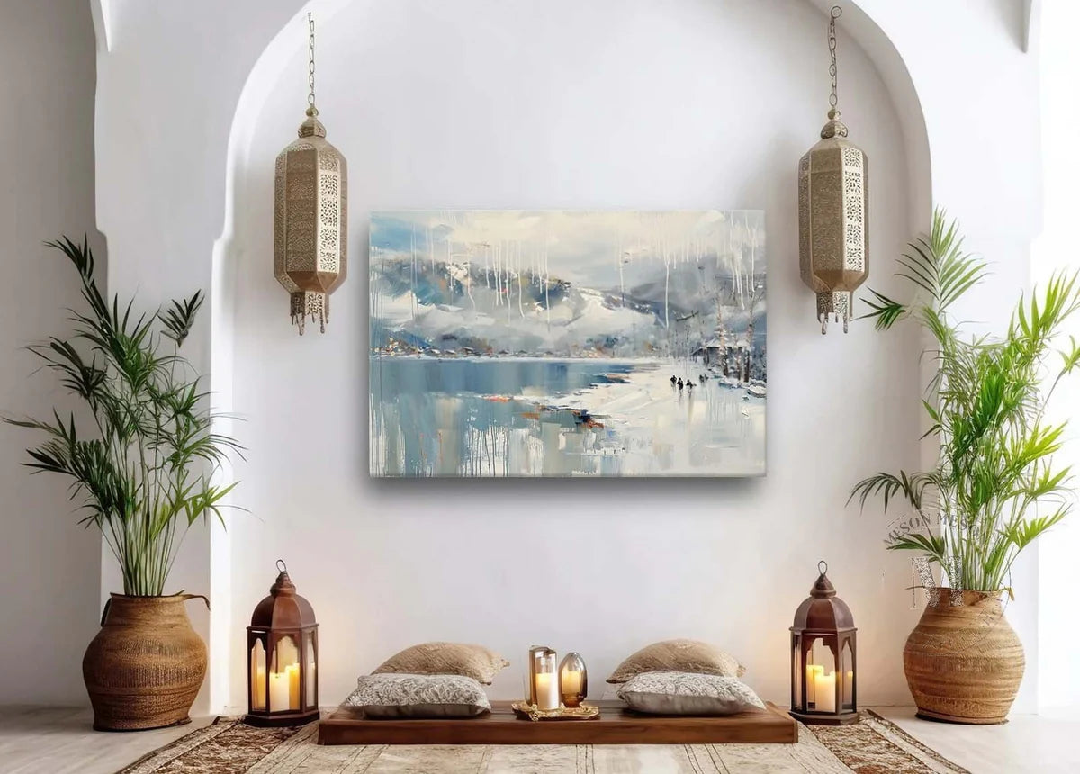 Wall Art Horizontal Winter Lakeside