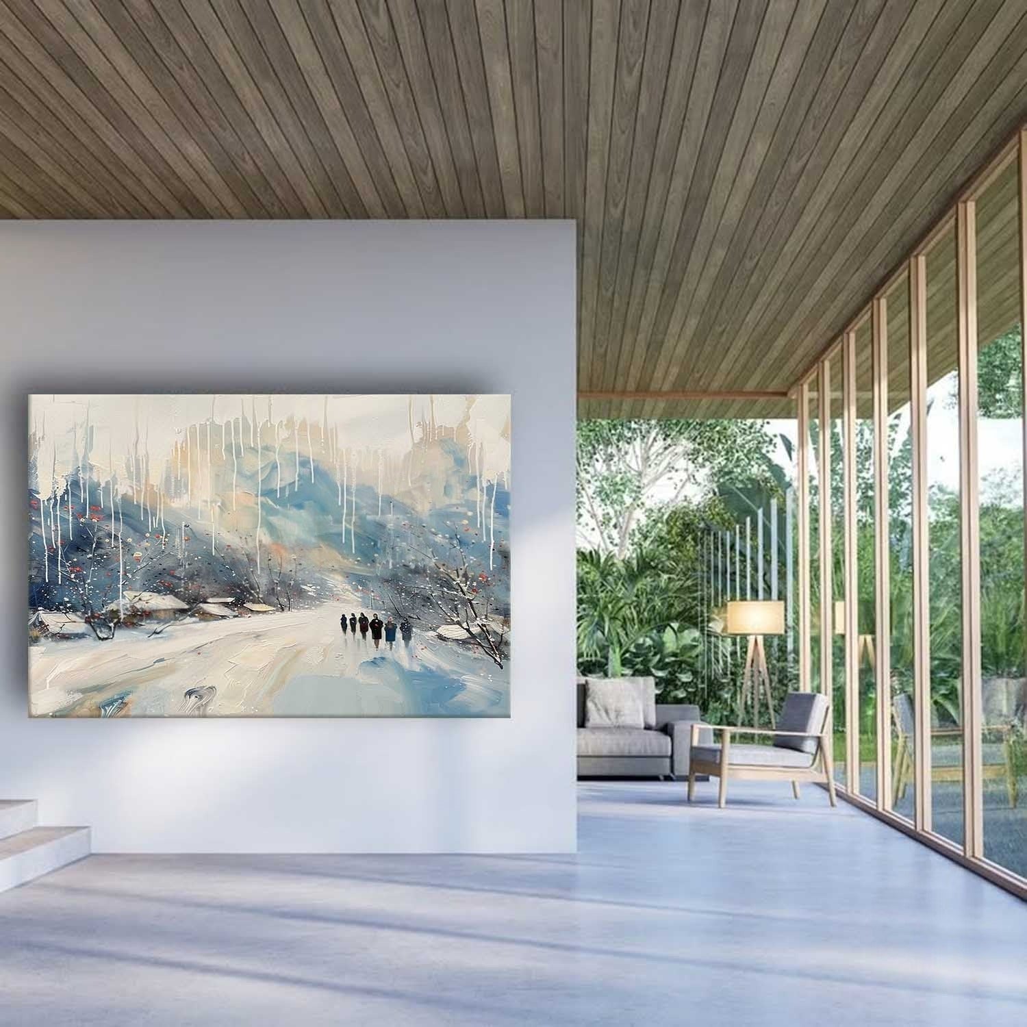 Wall Art Horizontal Winter Village