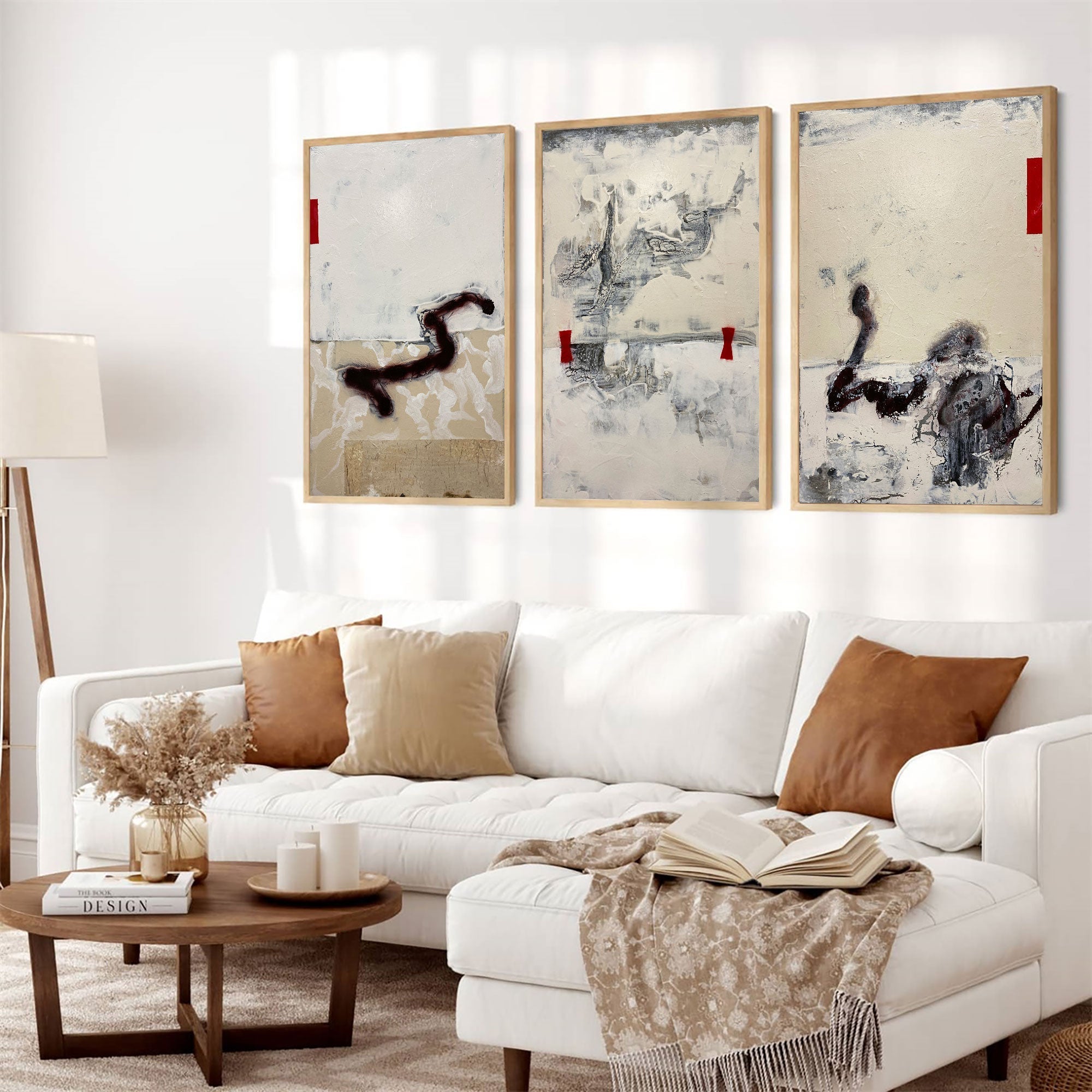 Beige Textured Abstract Art ABAO20 - Neutralighting