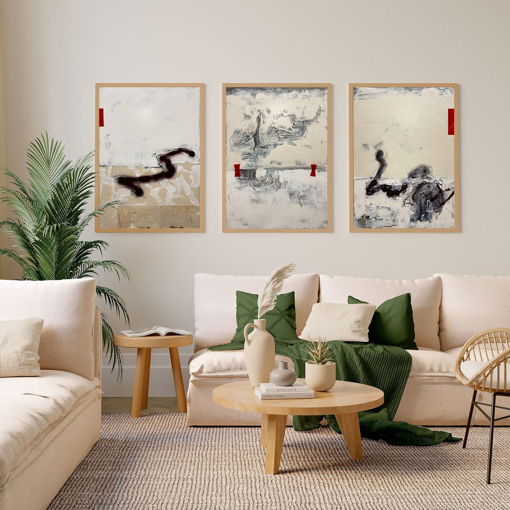 Beige Textured Abstract Art ABAO20 - Neutralighting