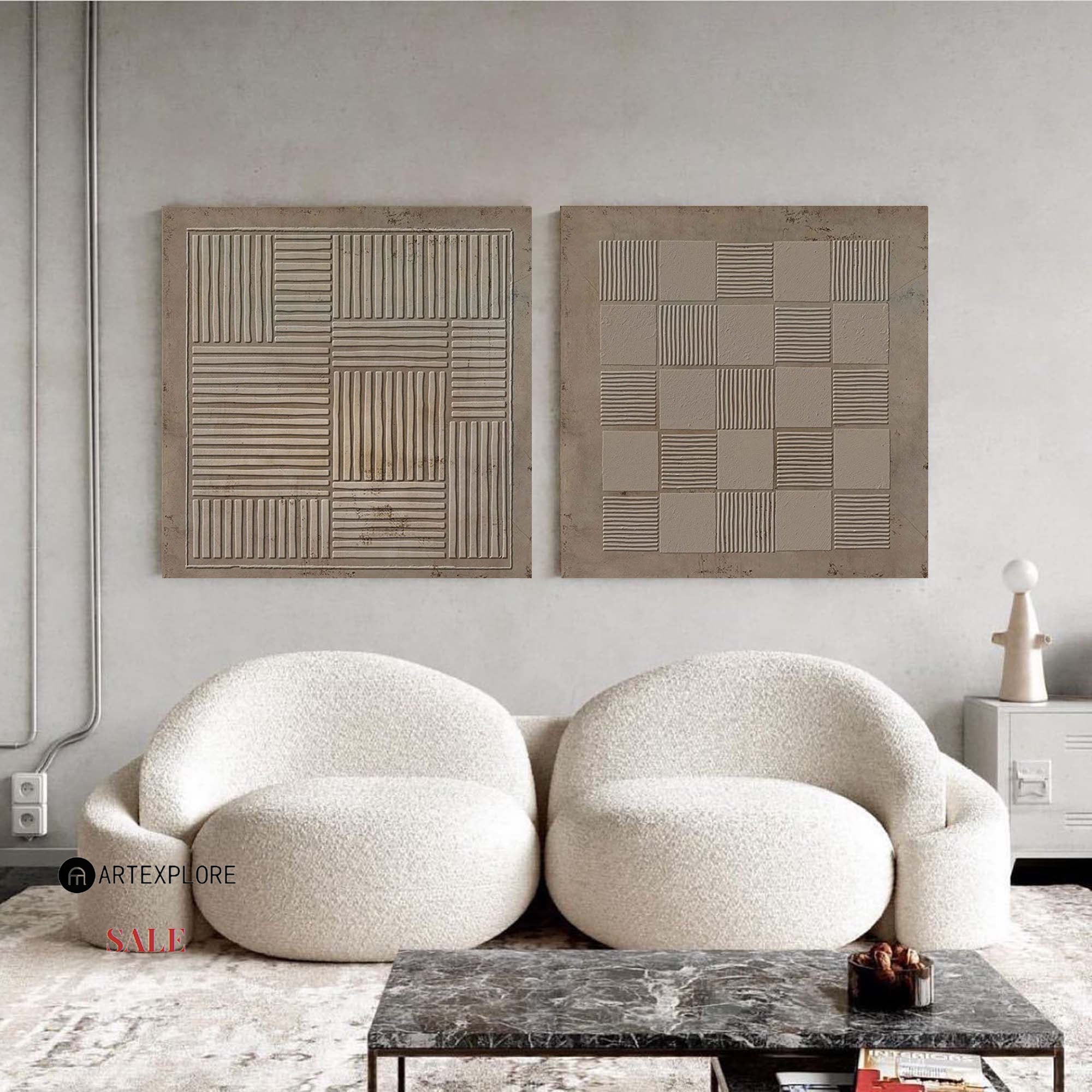Set of 2 Abstract Art