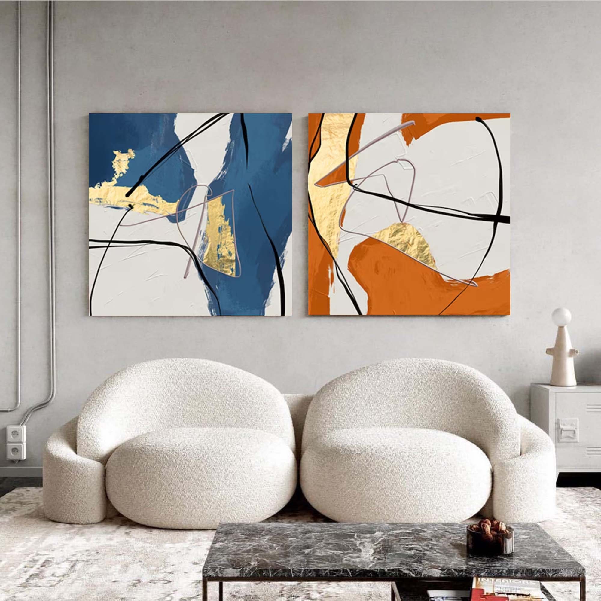 Abstract Canvas Art AB028 - Neutralighting