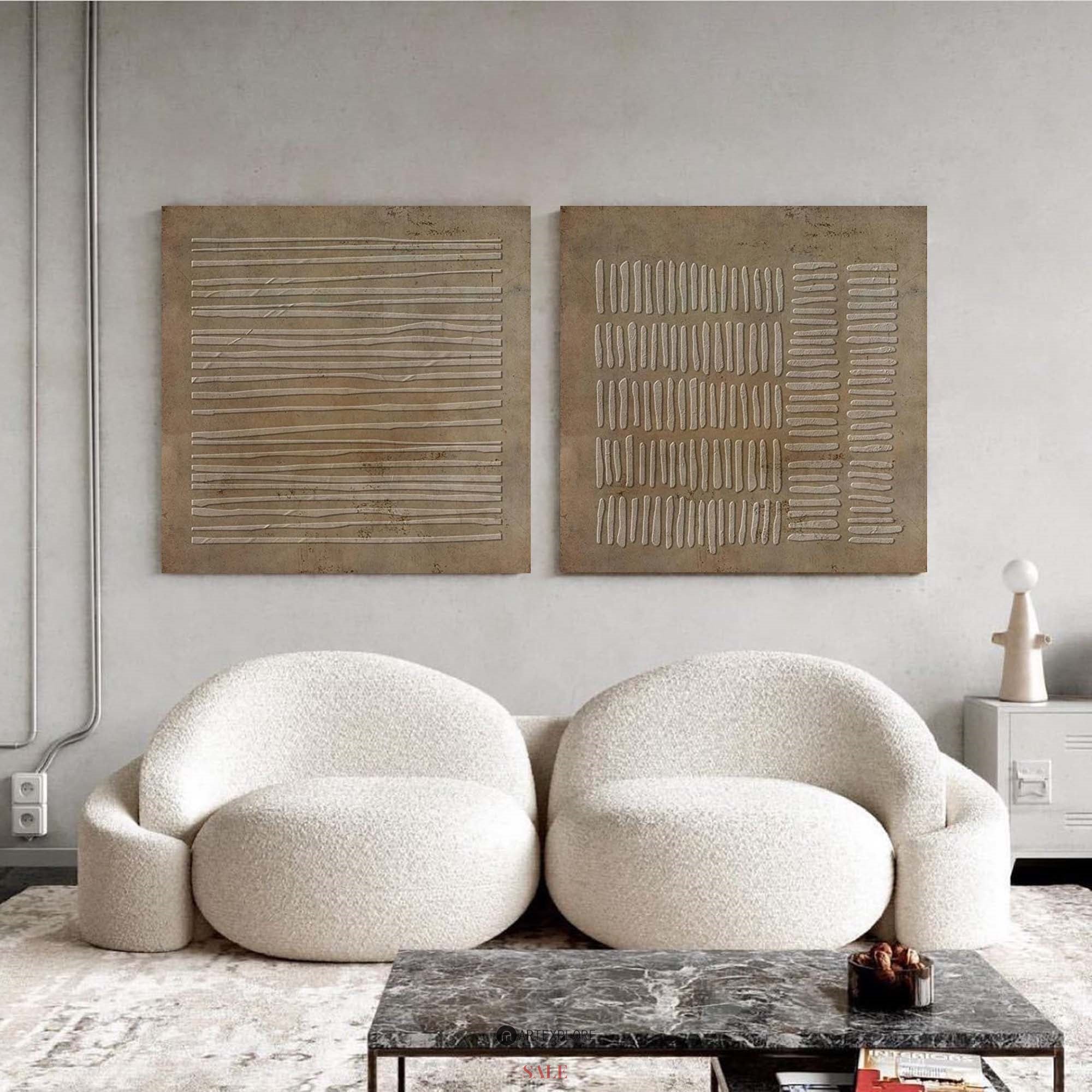Set of 2 Abstract Art ABAO50 - Neutralighting