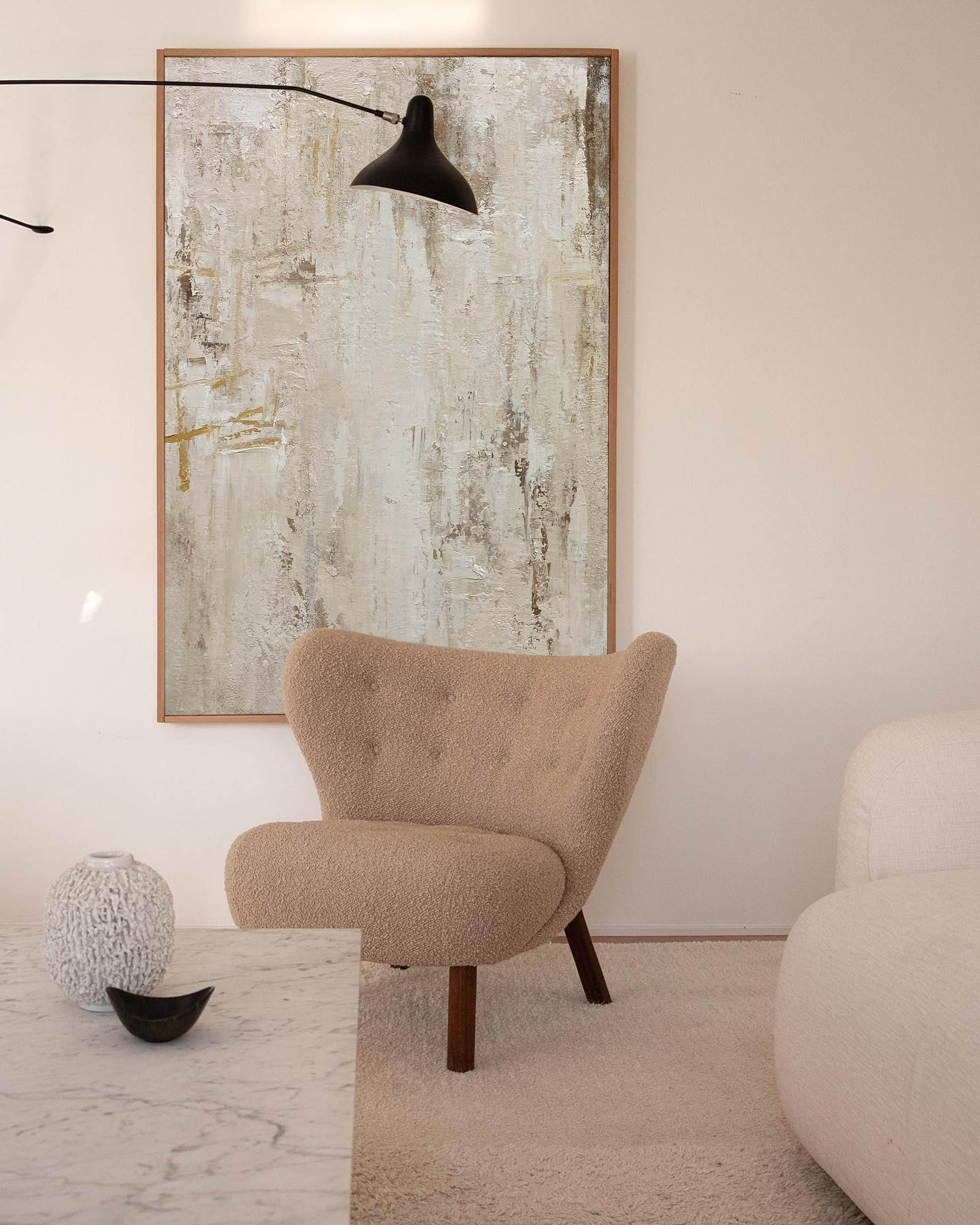 Beige Abstract Painting ABAV344 - Neutralighting