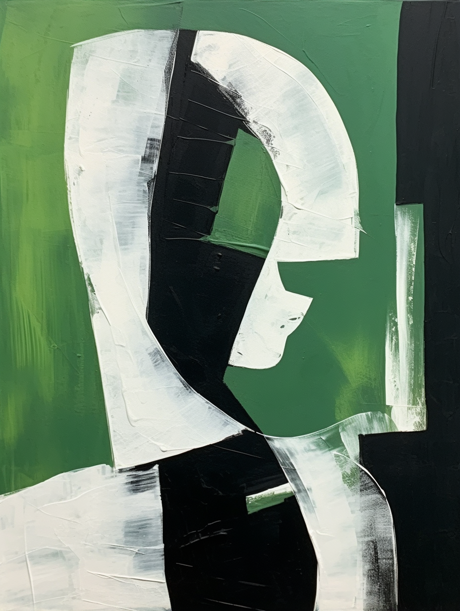Contemporary Modern Geometric Figure Oil Painting