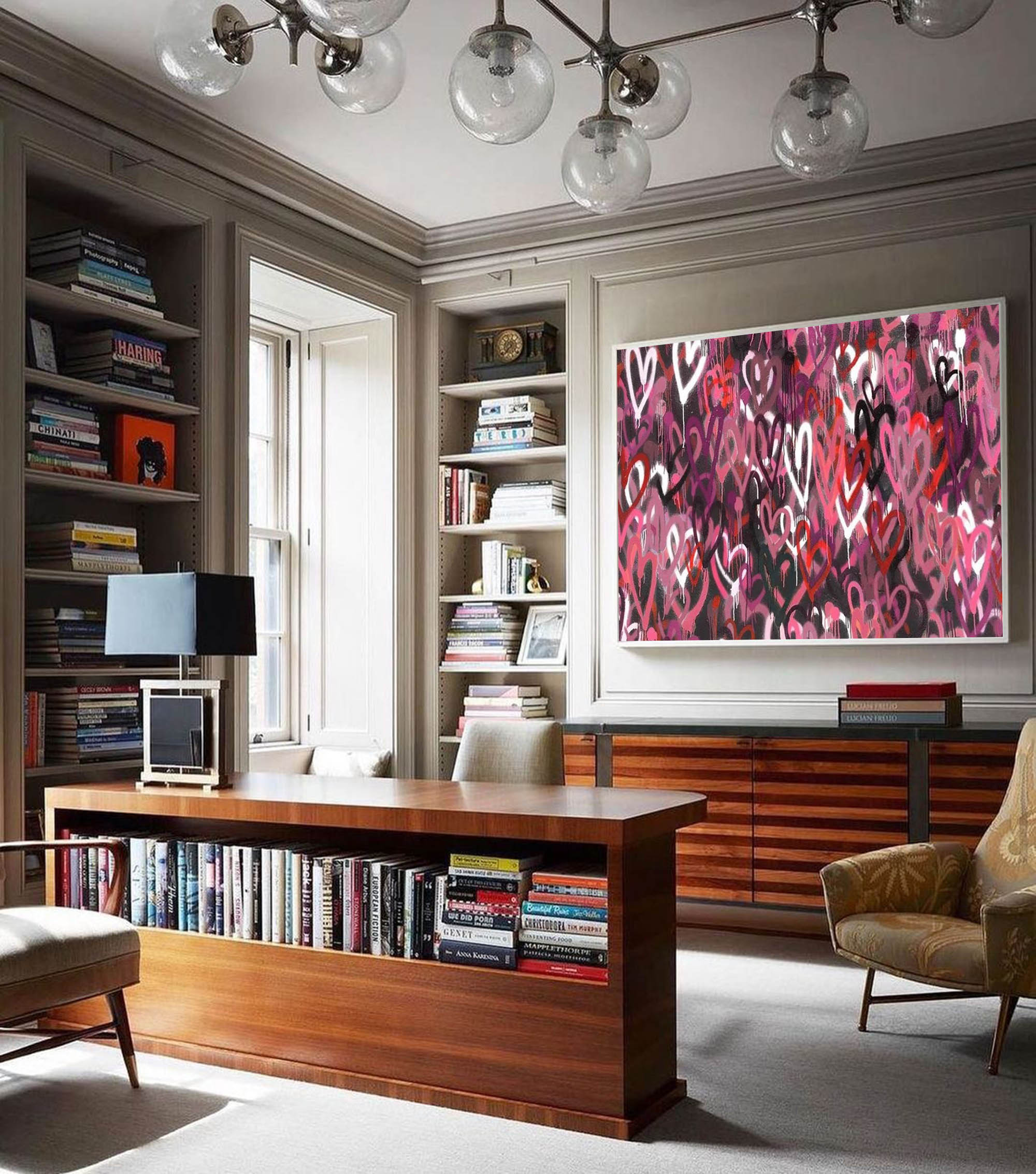 Love Hearts Graffiti Art-3 GA006 - Neutralighting