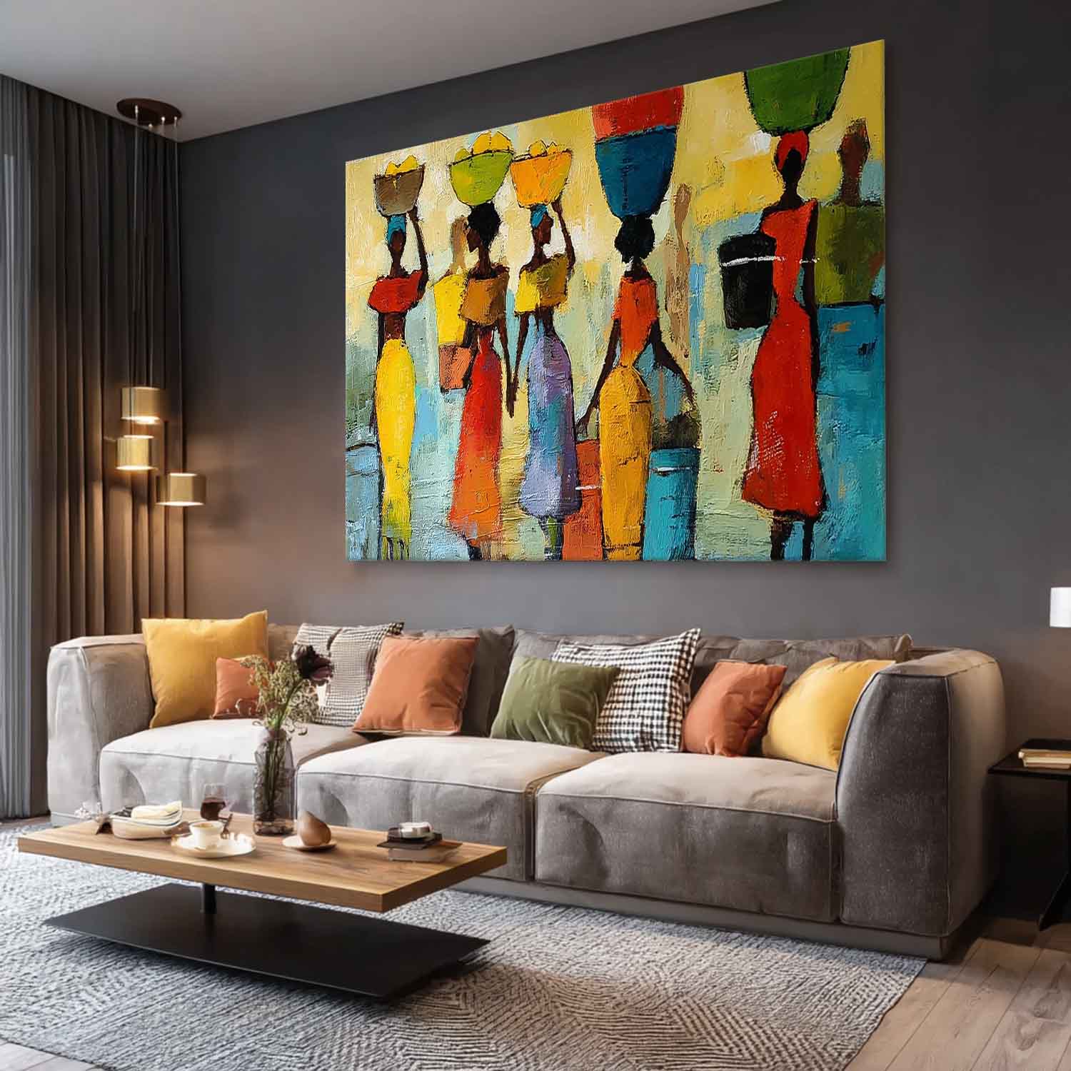 Wall Art Vibrant People Lively Cultural Tribal