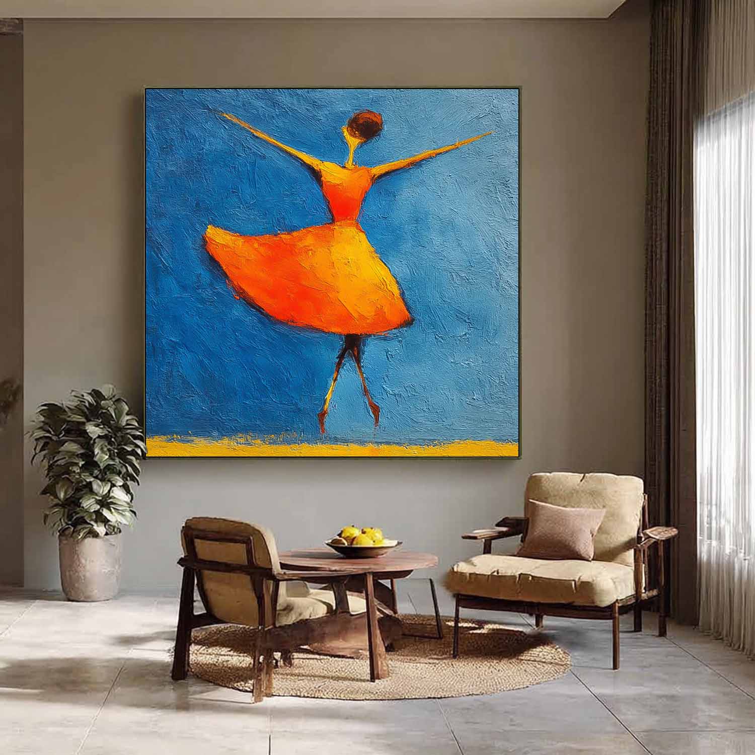 Wall Art People Freeing Energetic Soft Lyrical