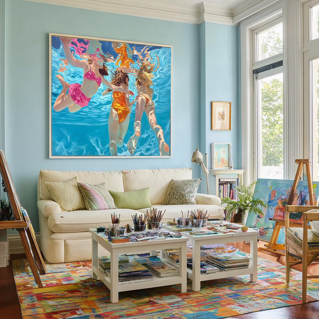 Wall Art People Fresh Playful Summer Scene