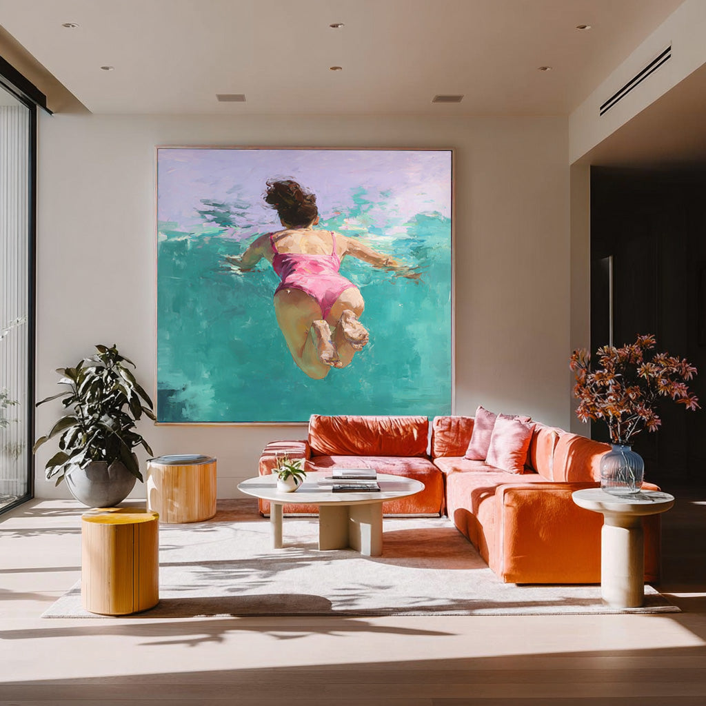 Wall Art People Impressionist Underwater