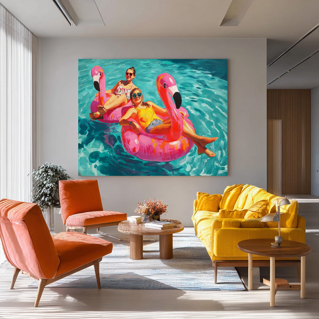 Wall Art People Pop Retro Underwater Realistic
