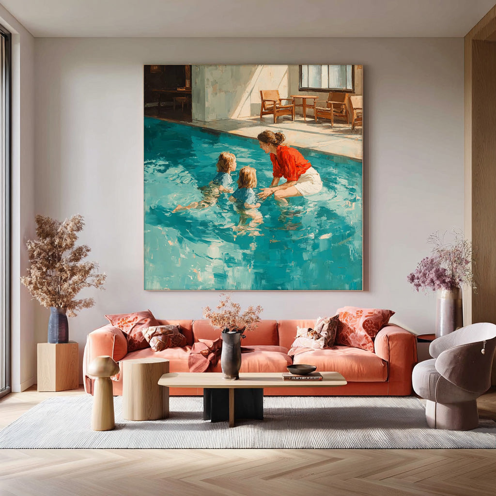 Wall Art People Whimsical Joyful Summer Decor