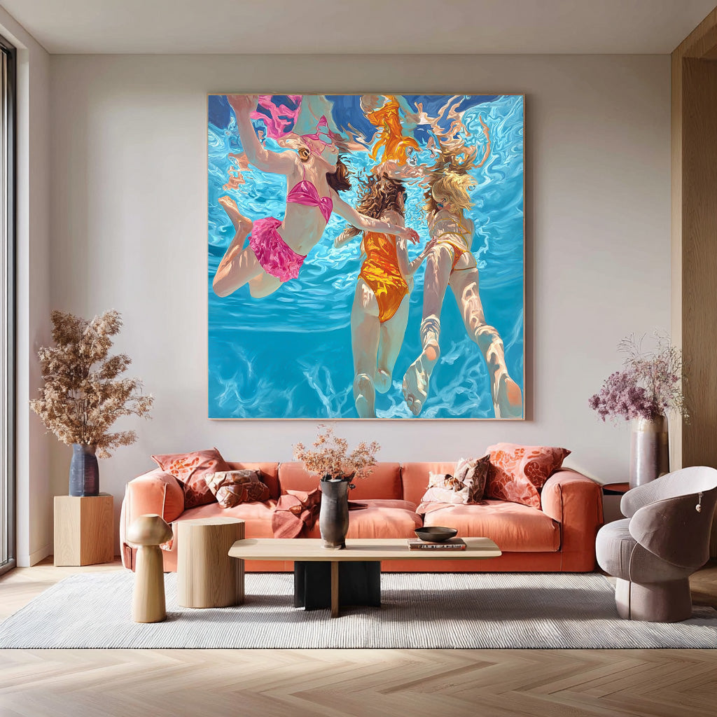 Wall Art People Fresh Playful Summer Scene