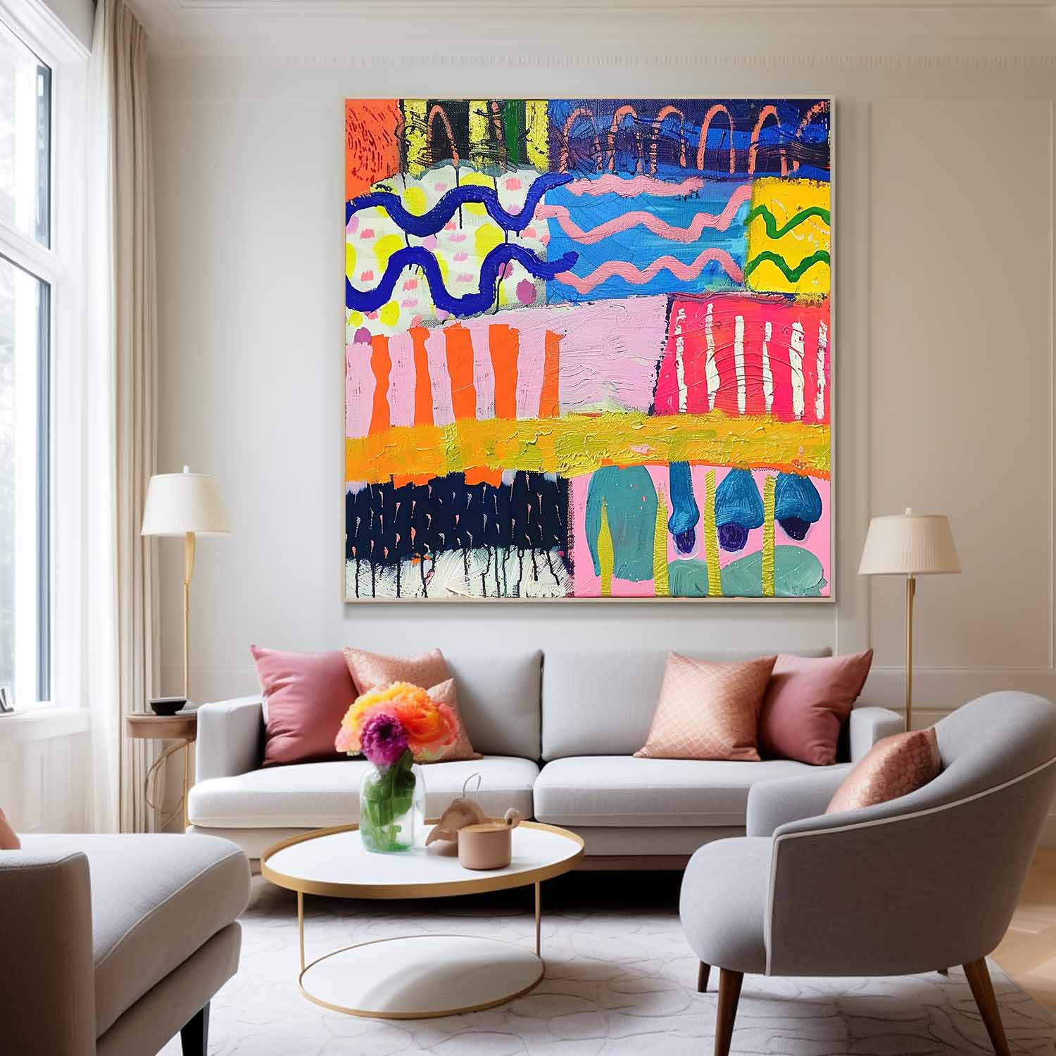 Wall Art Abstract Playful Energetic Modern