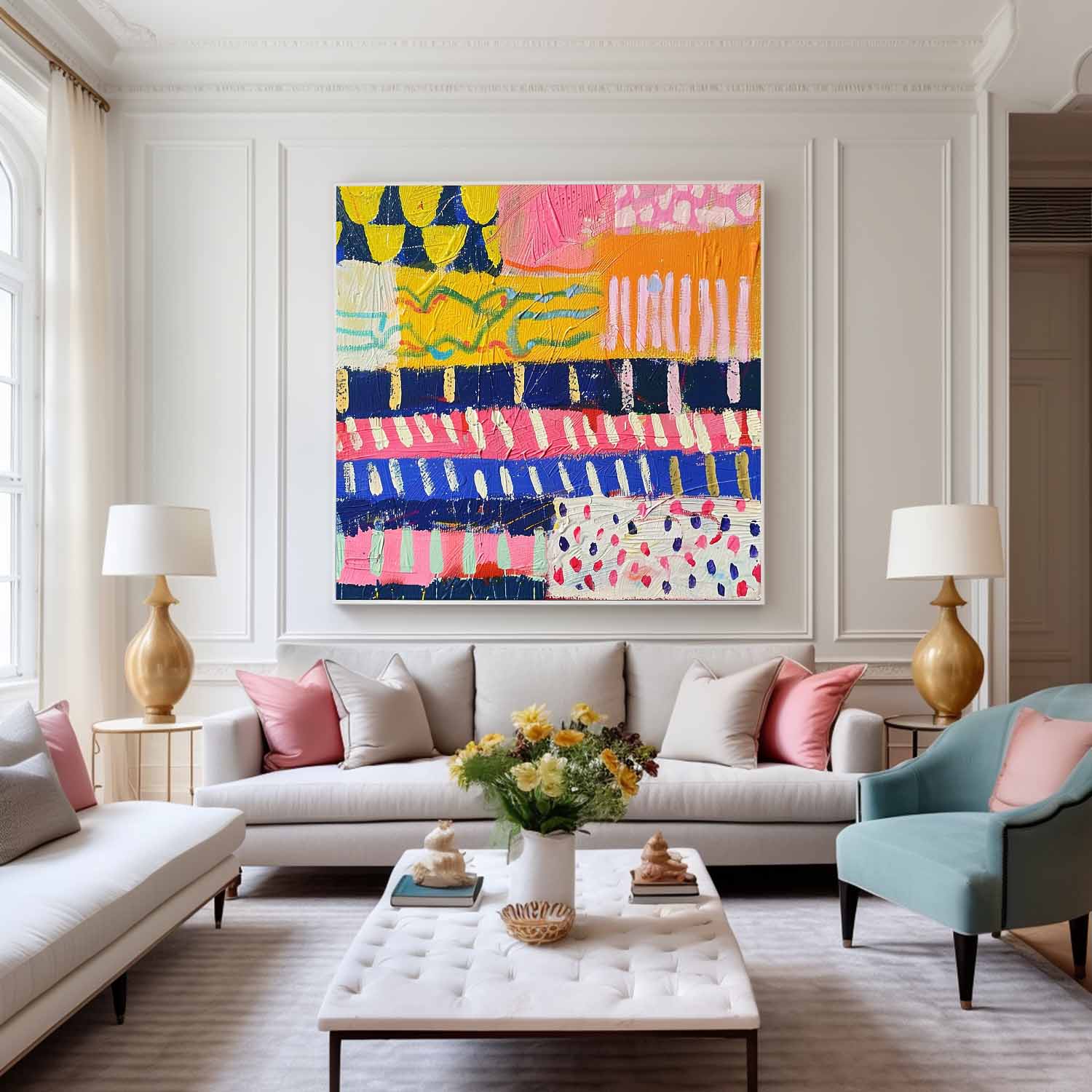 Wall Art Abstract Bohemian Mixed Media
