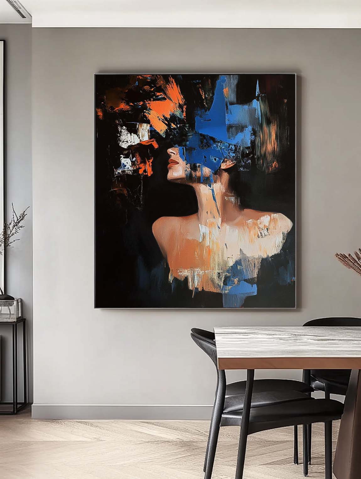 Wall Art People Elegant Modern Impasto Abstract